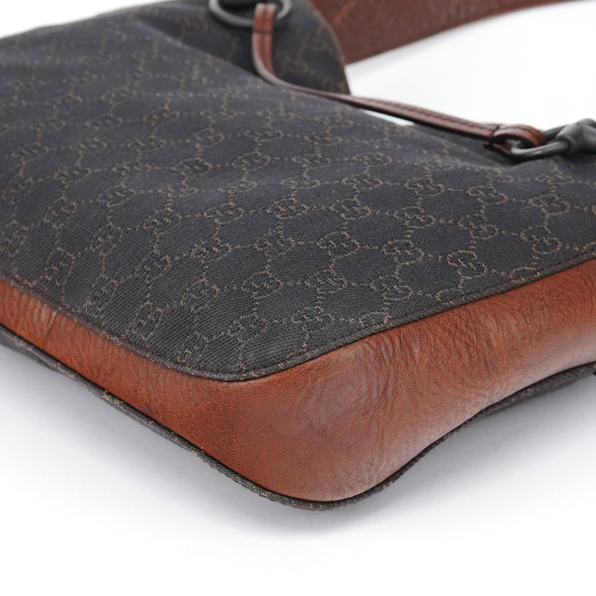 Brown GG Horsebit Shoulder Bag