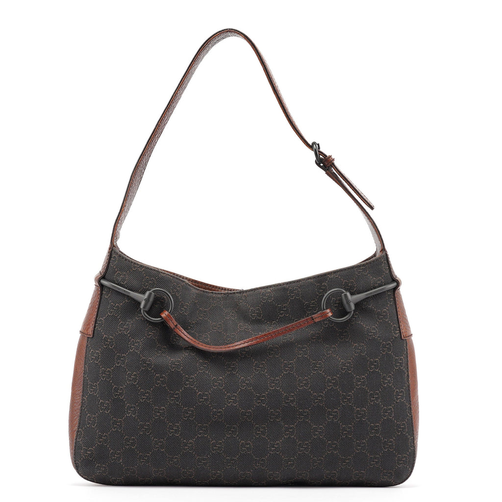 Brown GG Horsebit Shoulder Bag