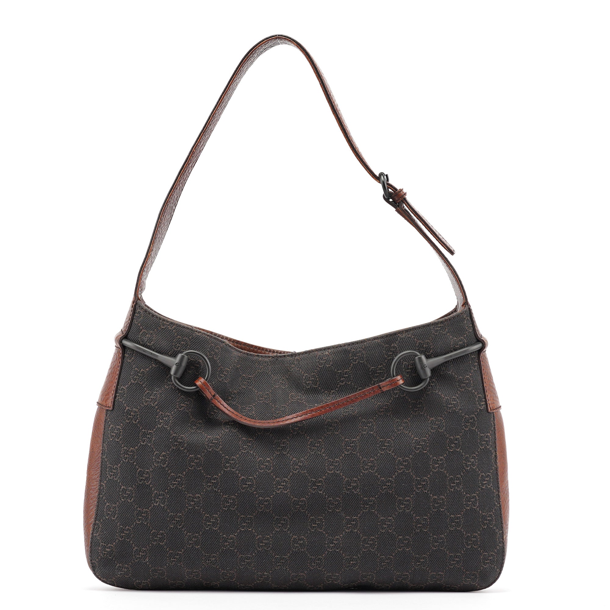 Brown GG Horsebit Shoulder Bag
