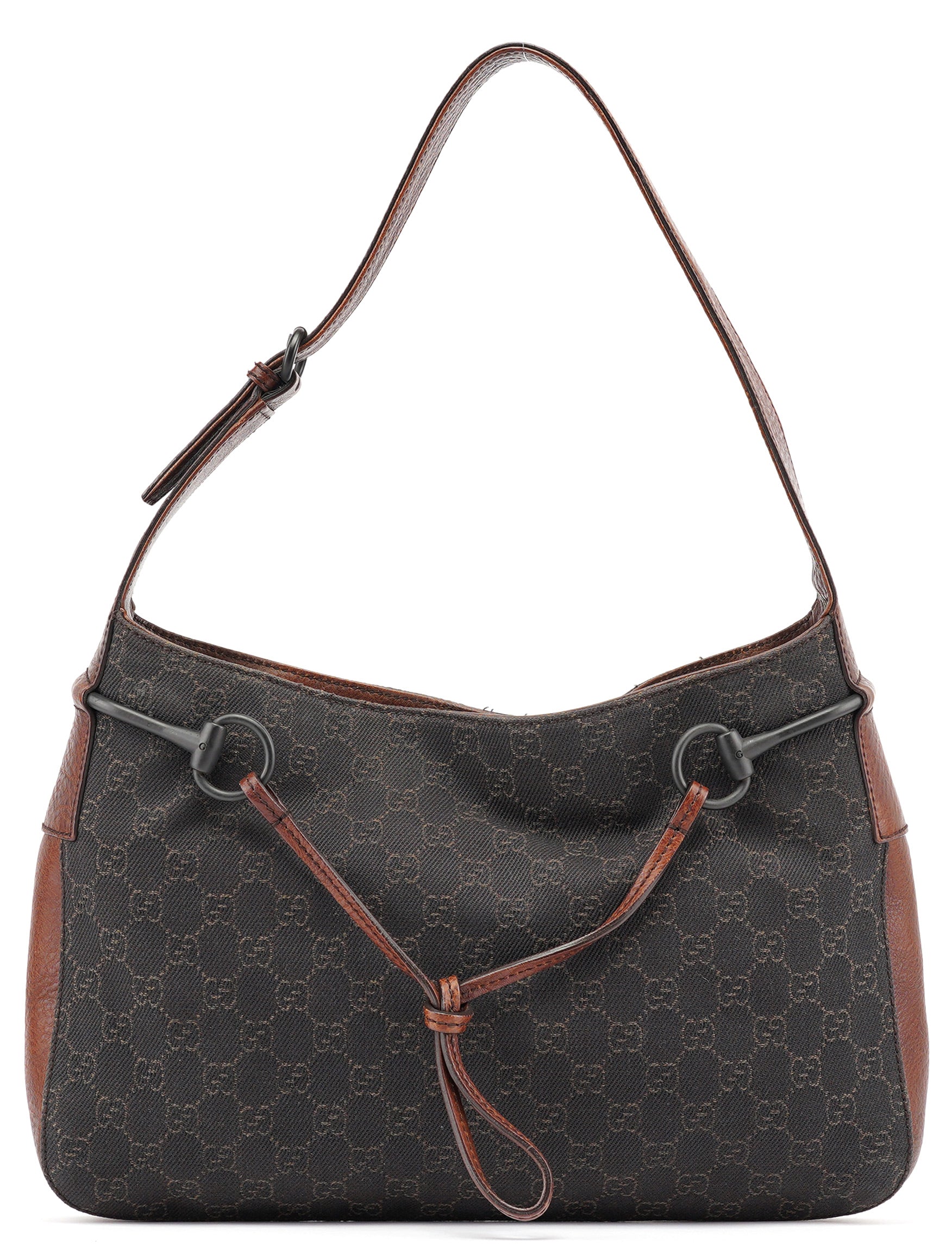 Brown GG Horsebit Shoulder Bag