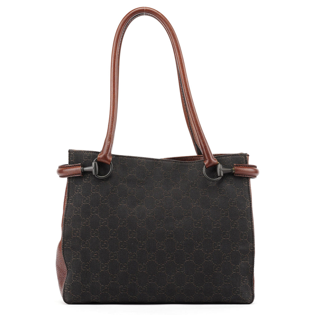Brown GG Horsebit Tote Bag