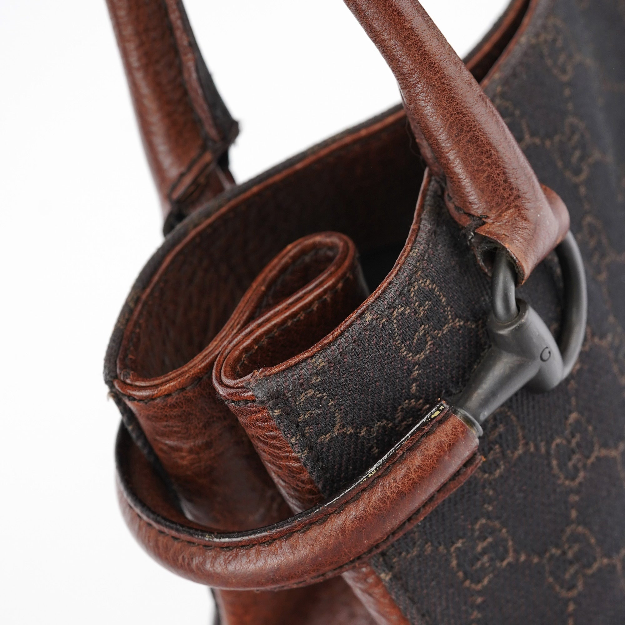 Brown GG Horsebit Tote Bag