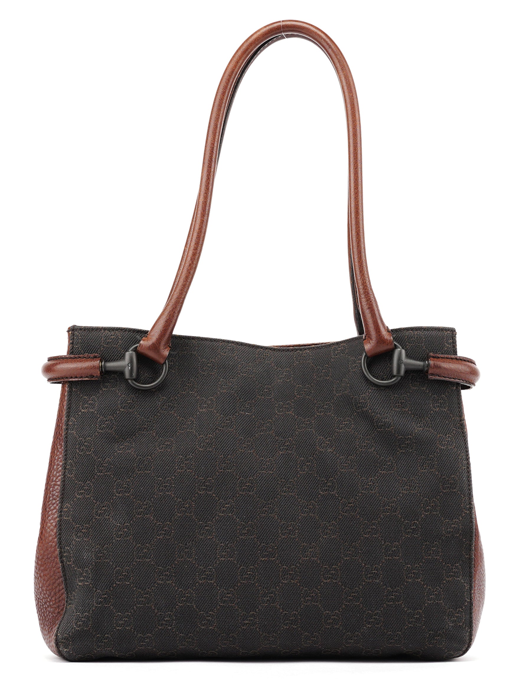 Brown GG Horsebit Tote Bag