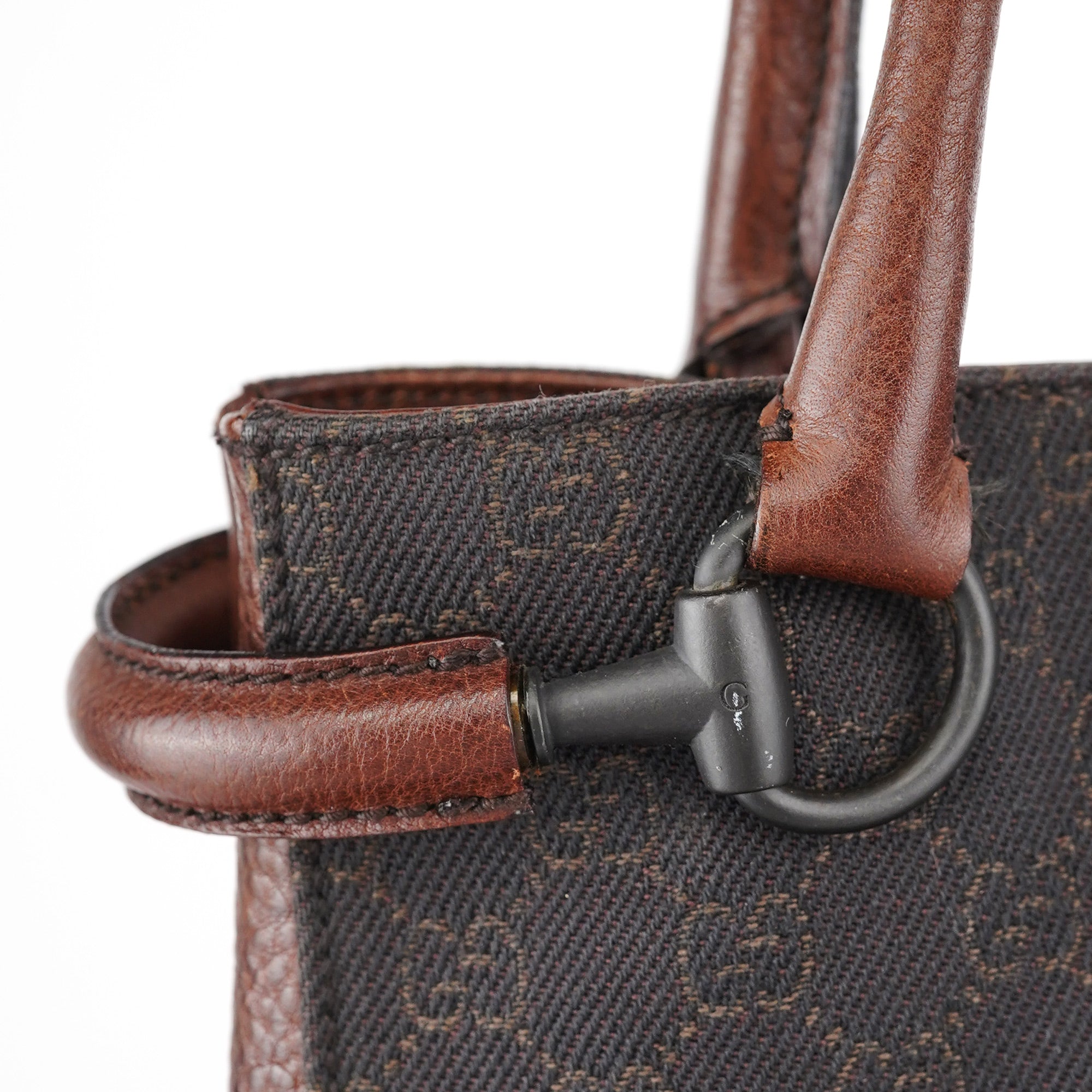 Brown GG Horsebit Tote Bag