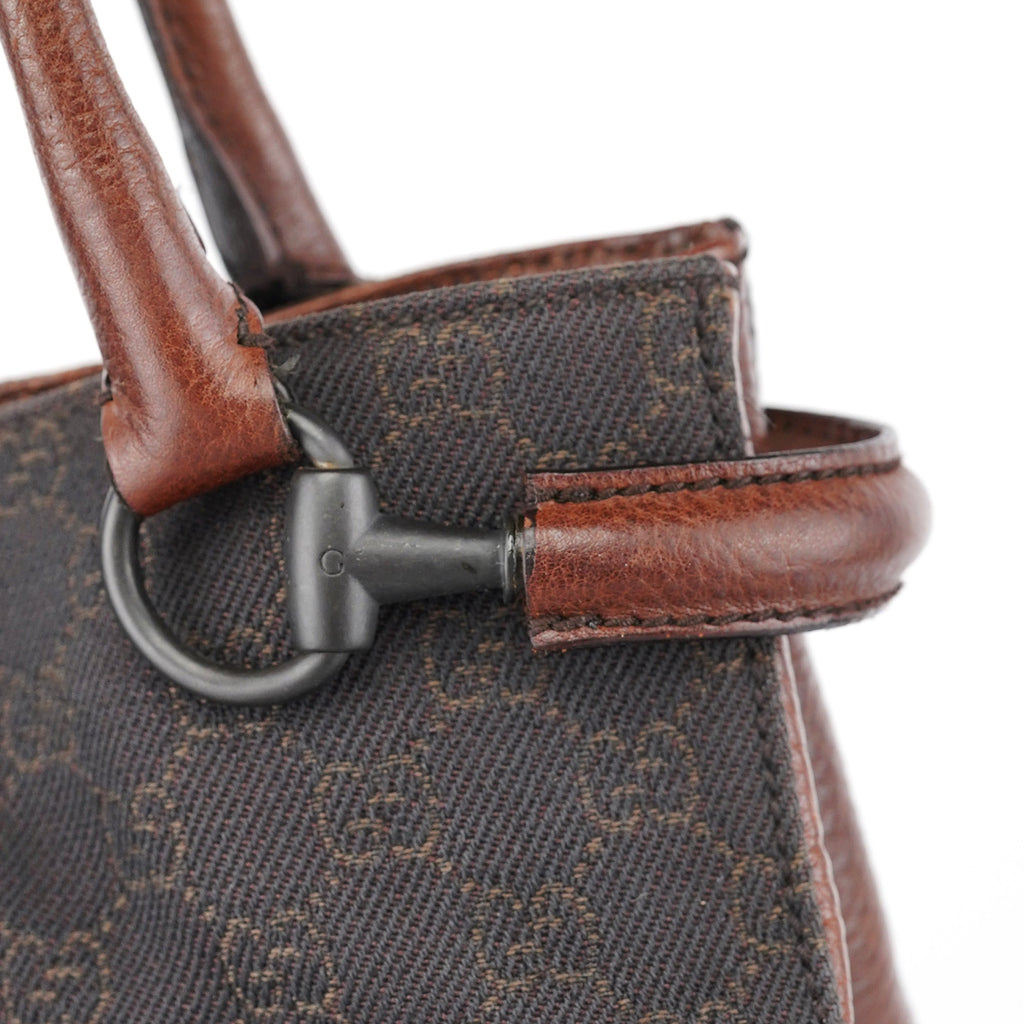 Brown GG Horsebit Tote Bag