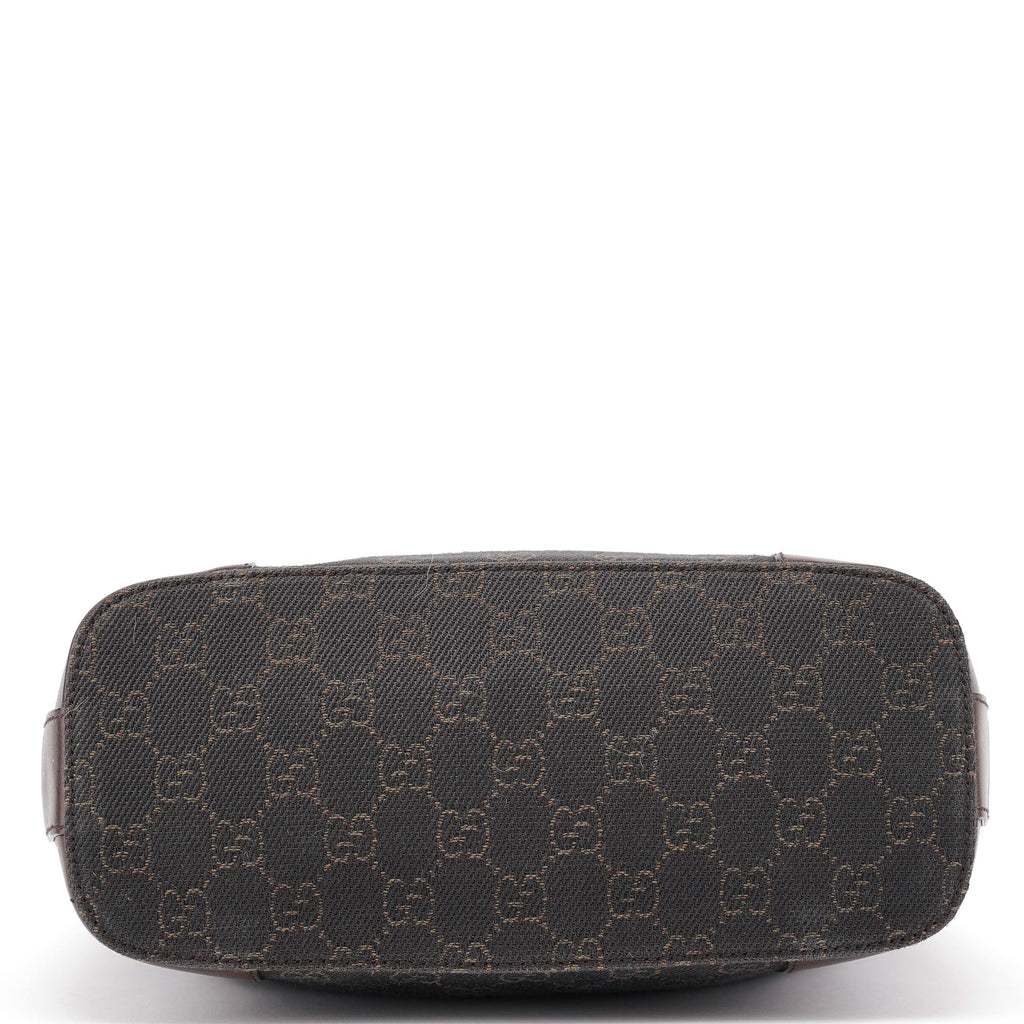 Brown GG Leather Hobo Shoulder Bag