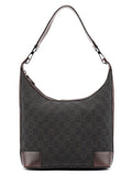 Brown GG Leather Hobo Shoulder Bag