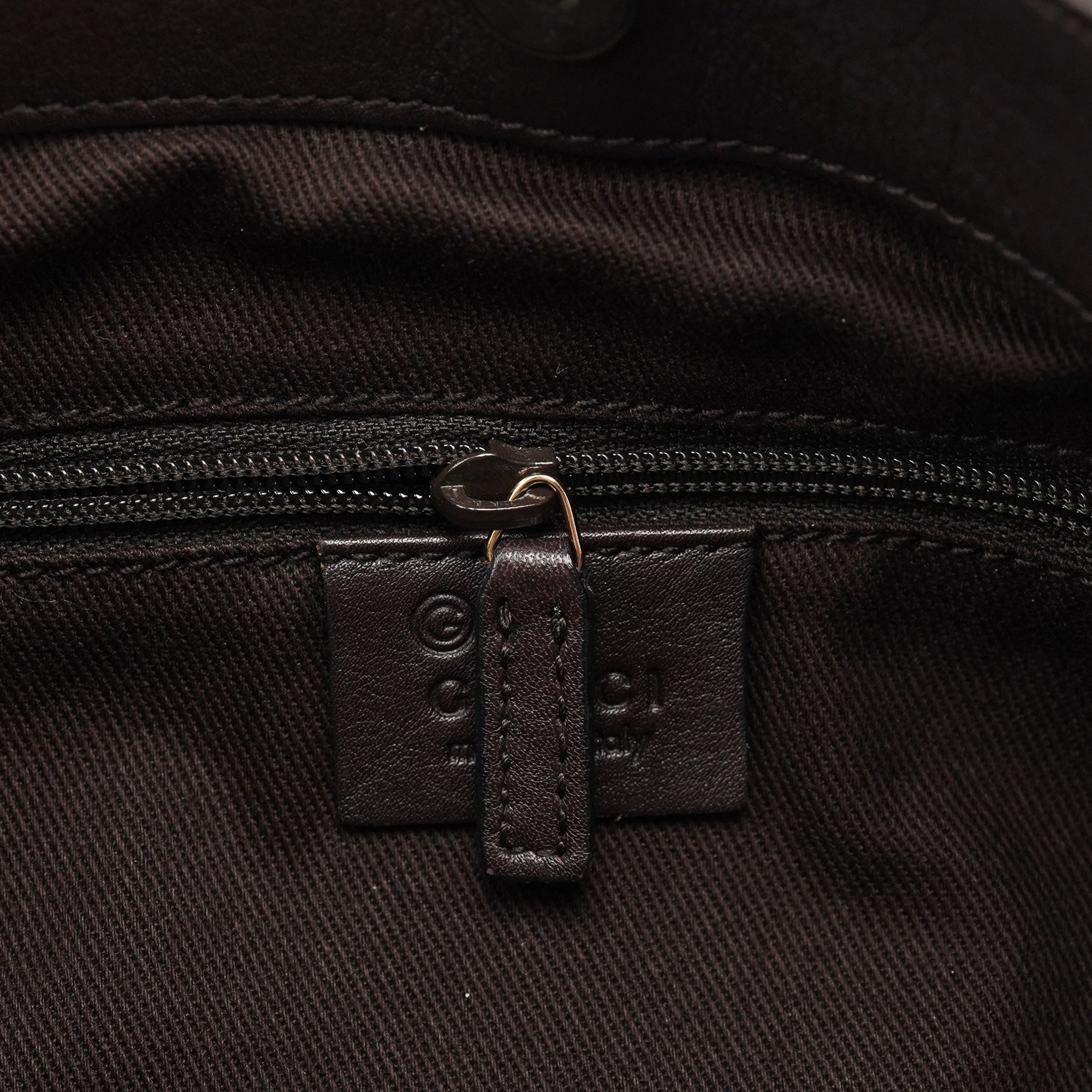 Brown GG Leather Shoulder Bag