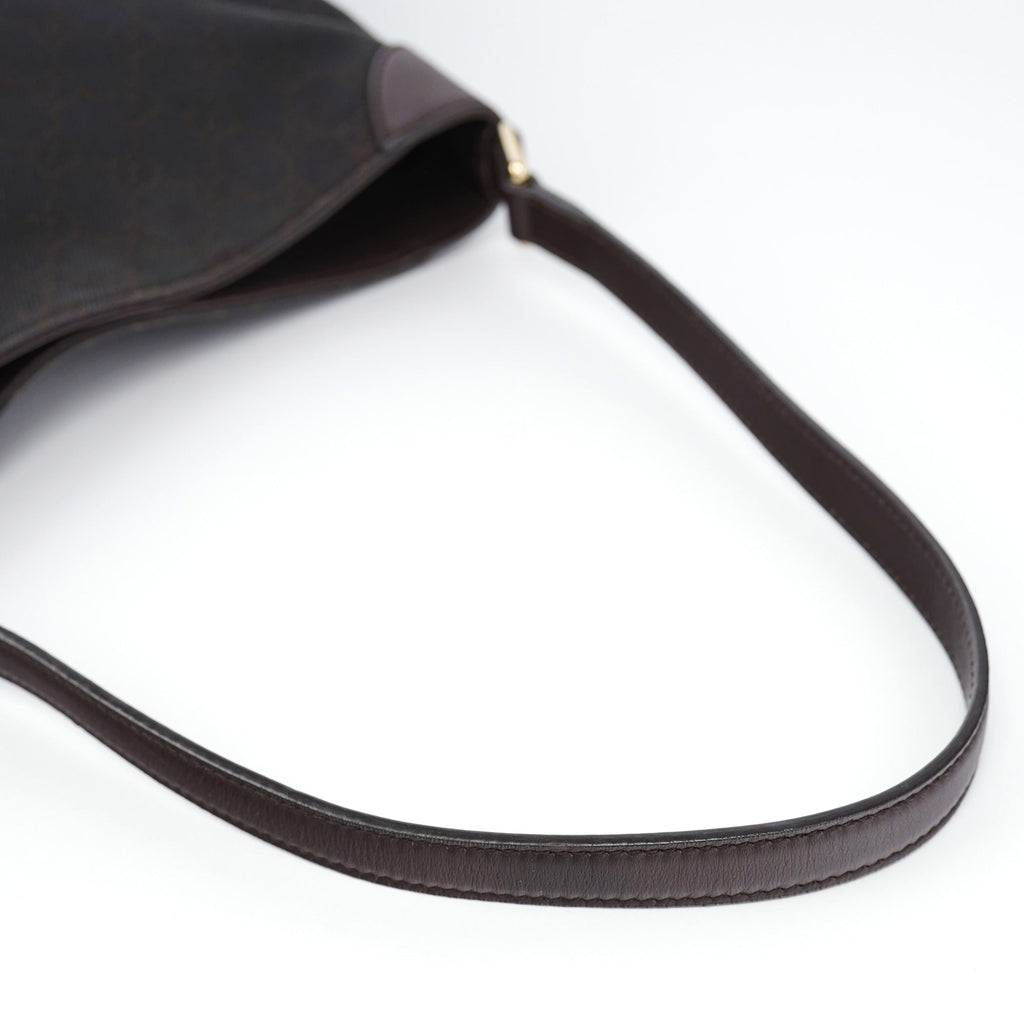 Brown GG Leather Shoulder Bag
