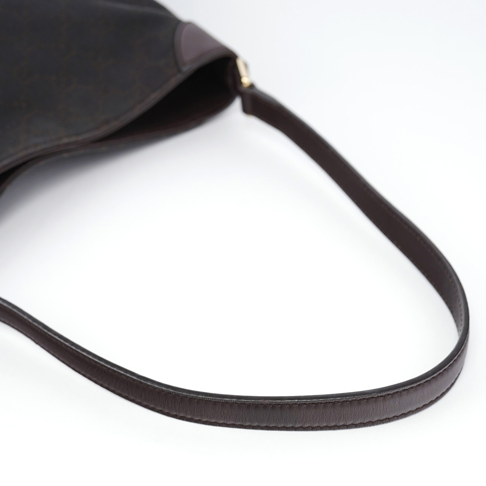 Brown GG Leather Shoulder Bag