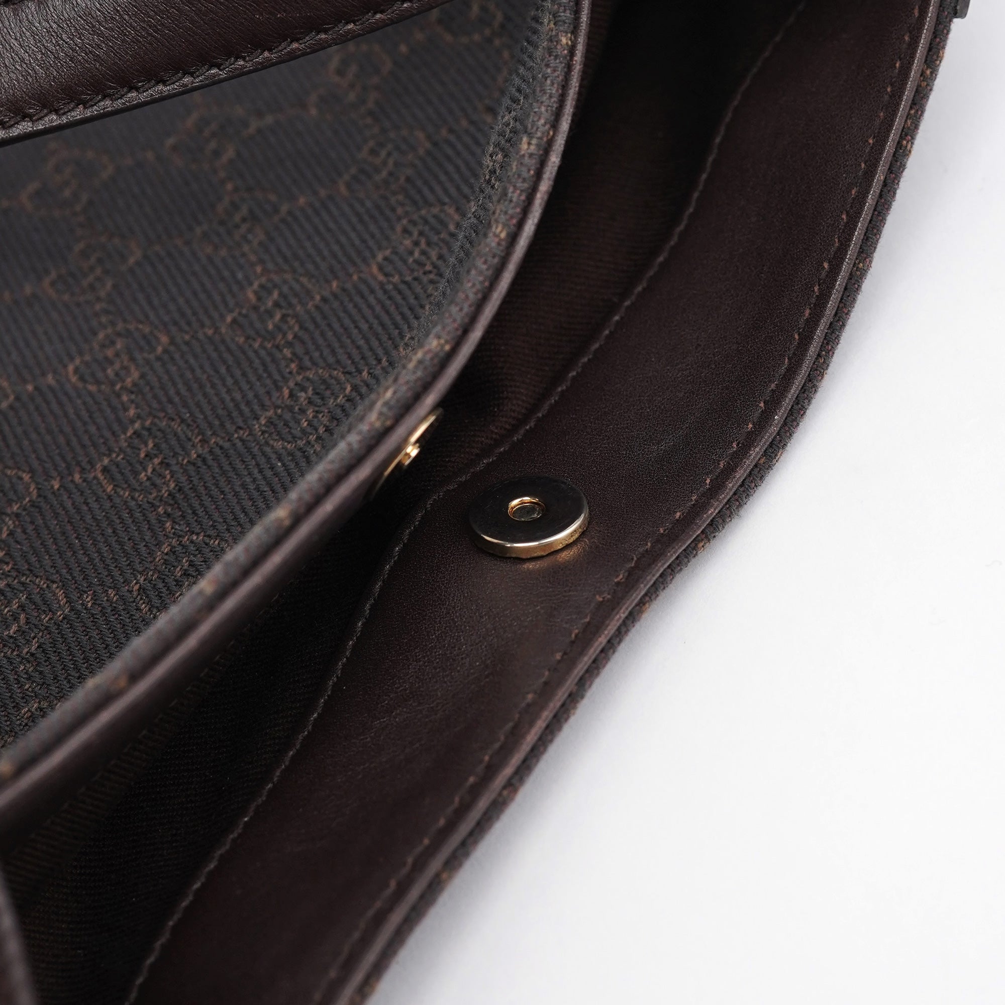 Brown GG Leather Shoulder Bag