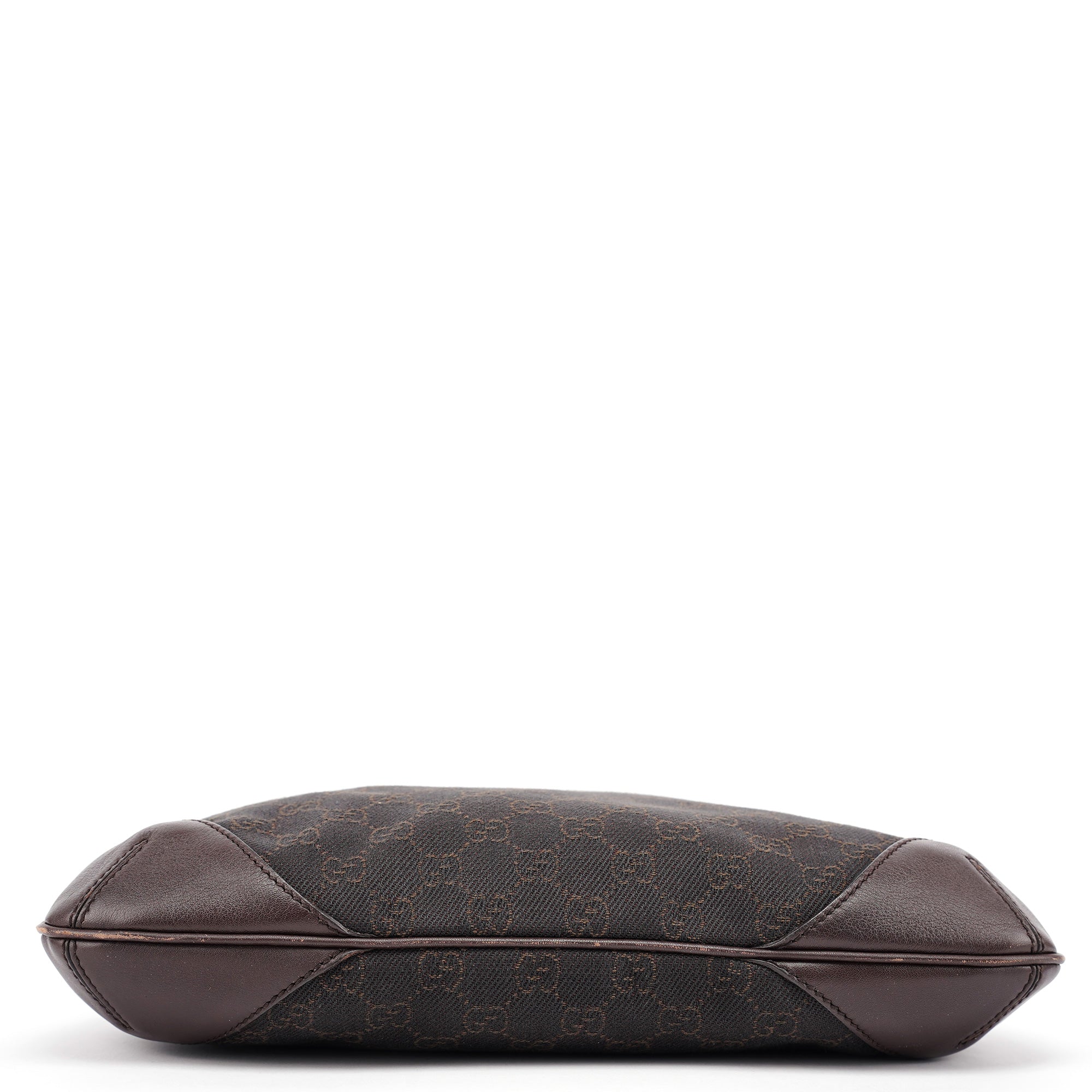Brown GG Leather Shoulder Bag