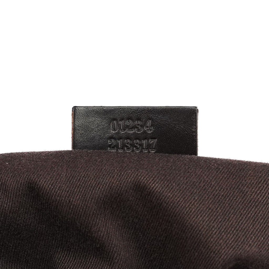 Brown GG Leather Shoulder Bag