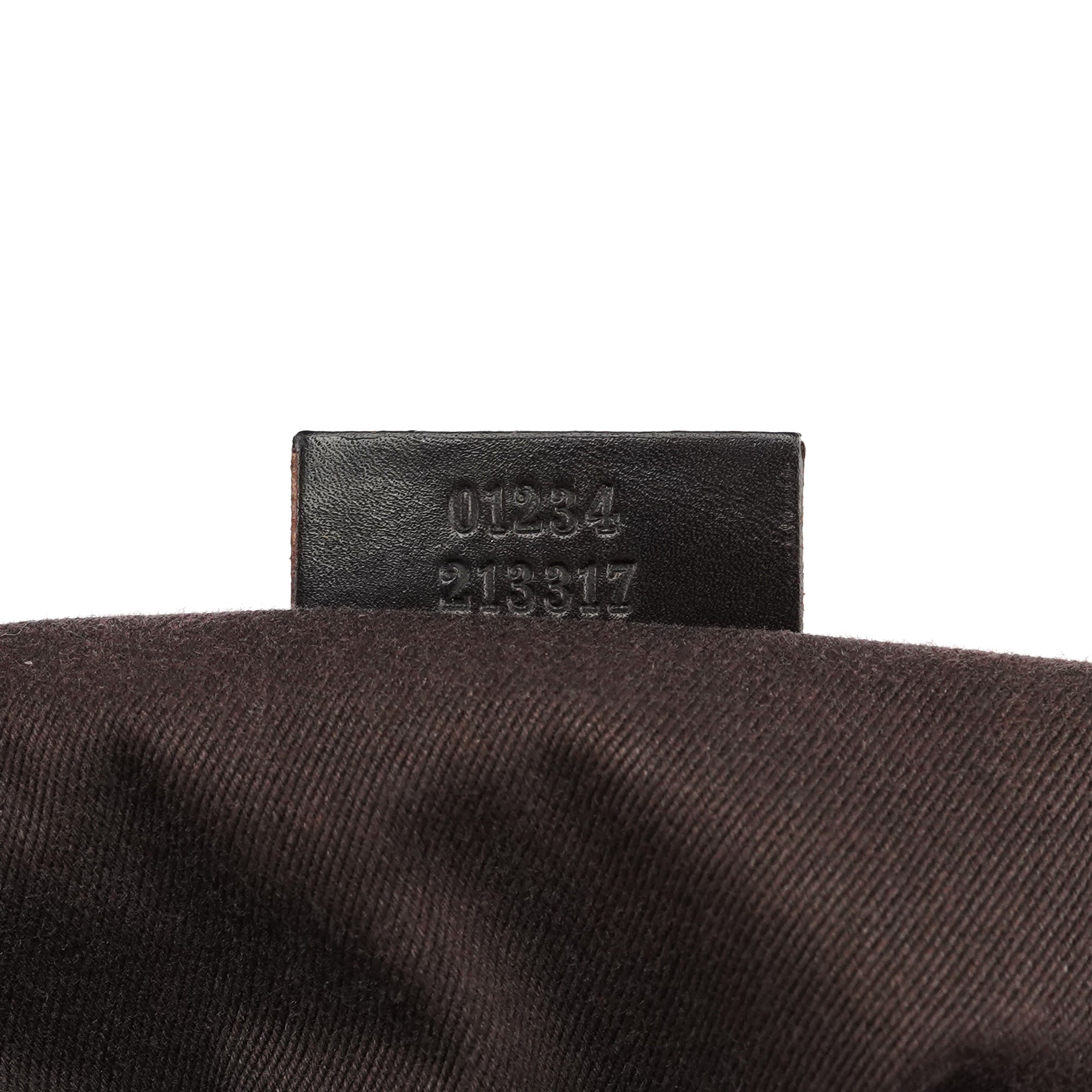 Brown GG Leather Shoulder Bag