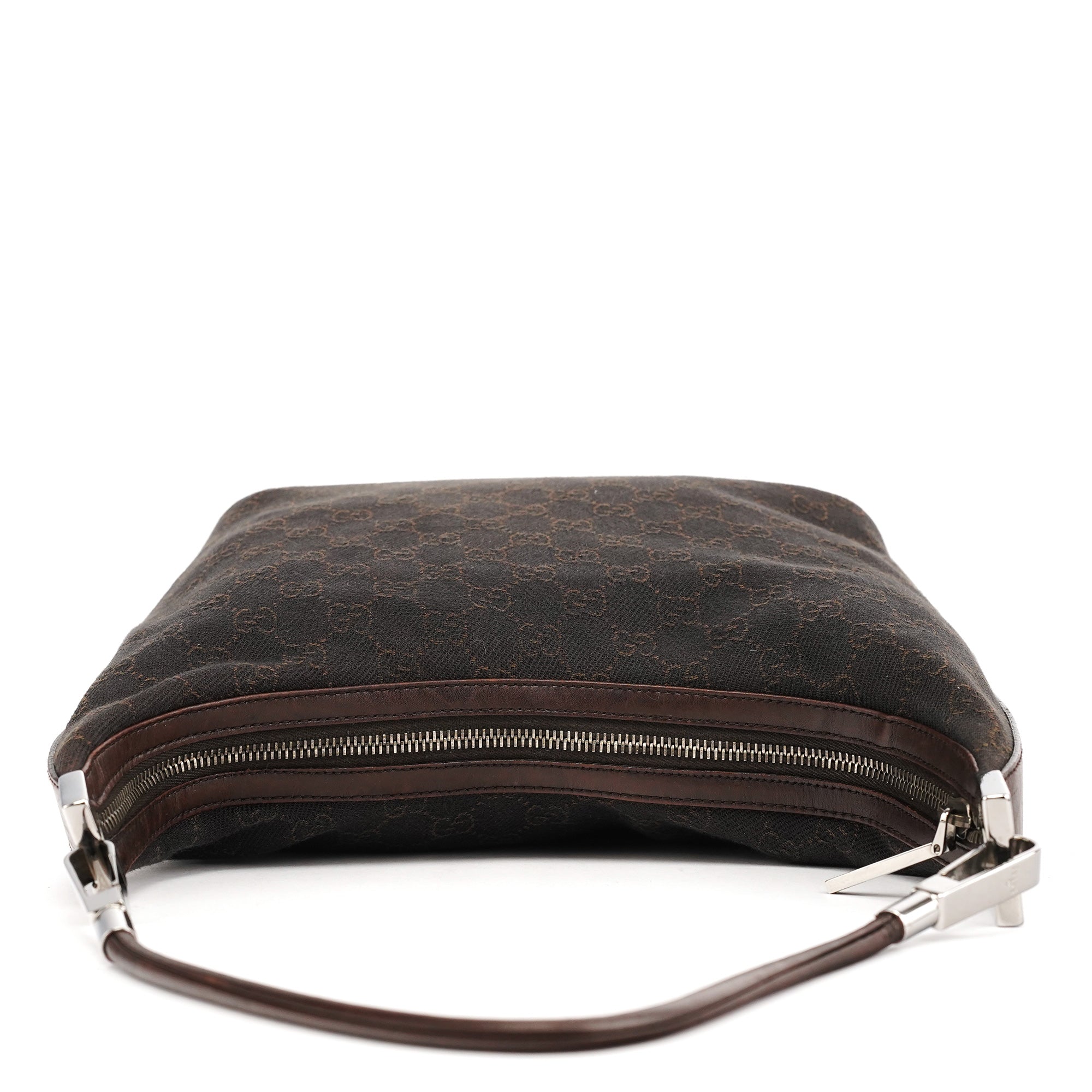 Brown GG Leather Shoulder Bag