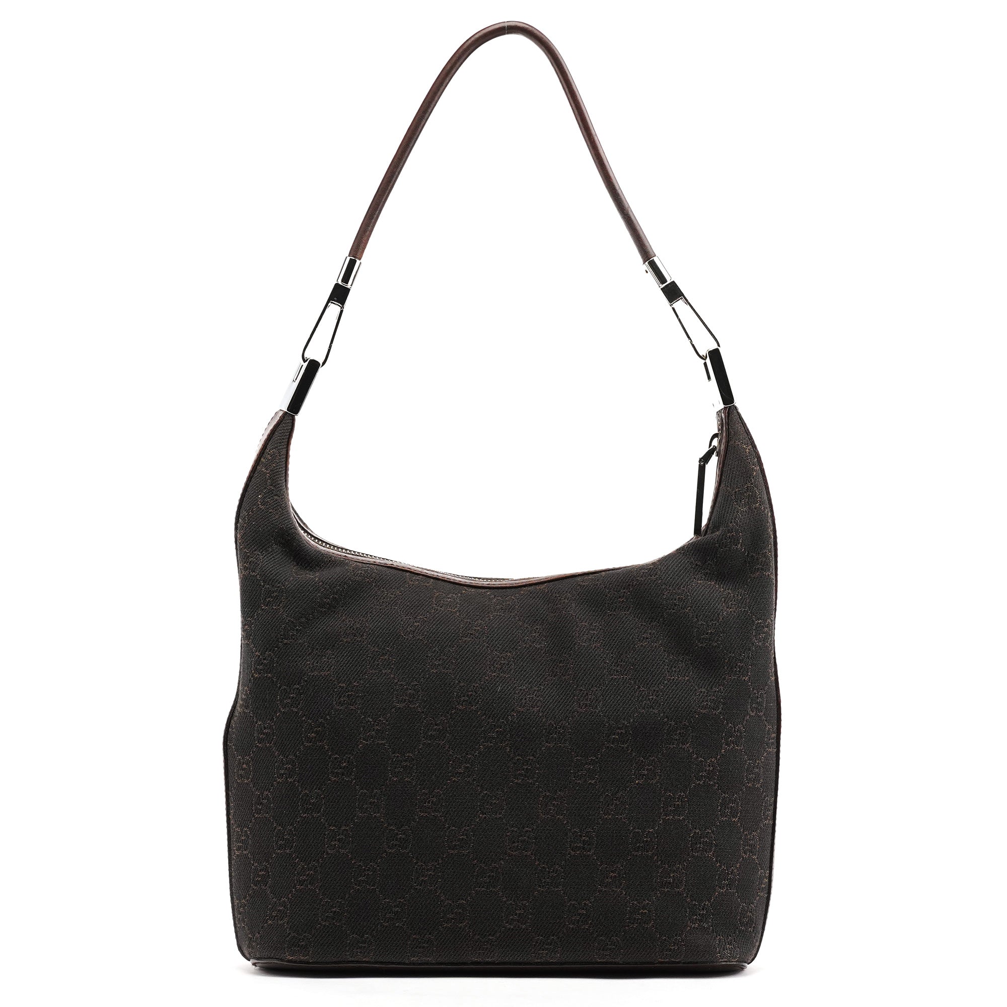 Brown GG Leather Shoulder Bag
