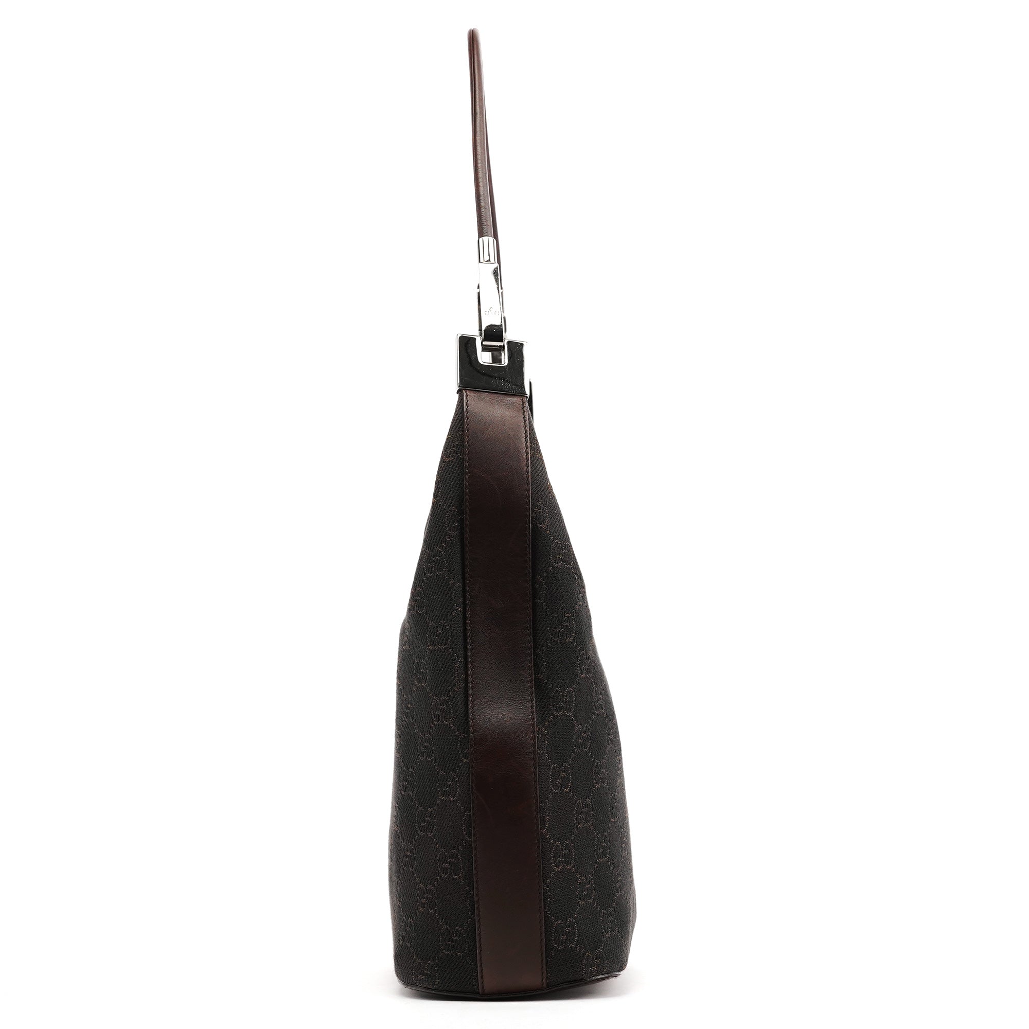 Brown GG Leather Shoulder Bag