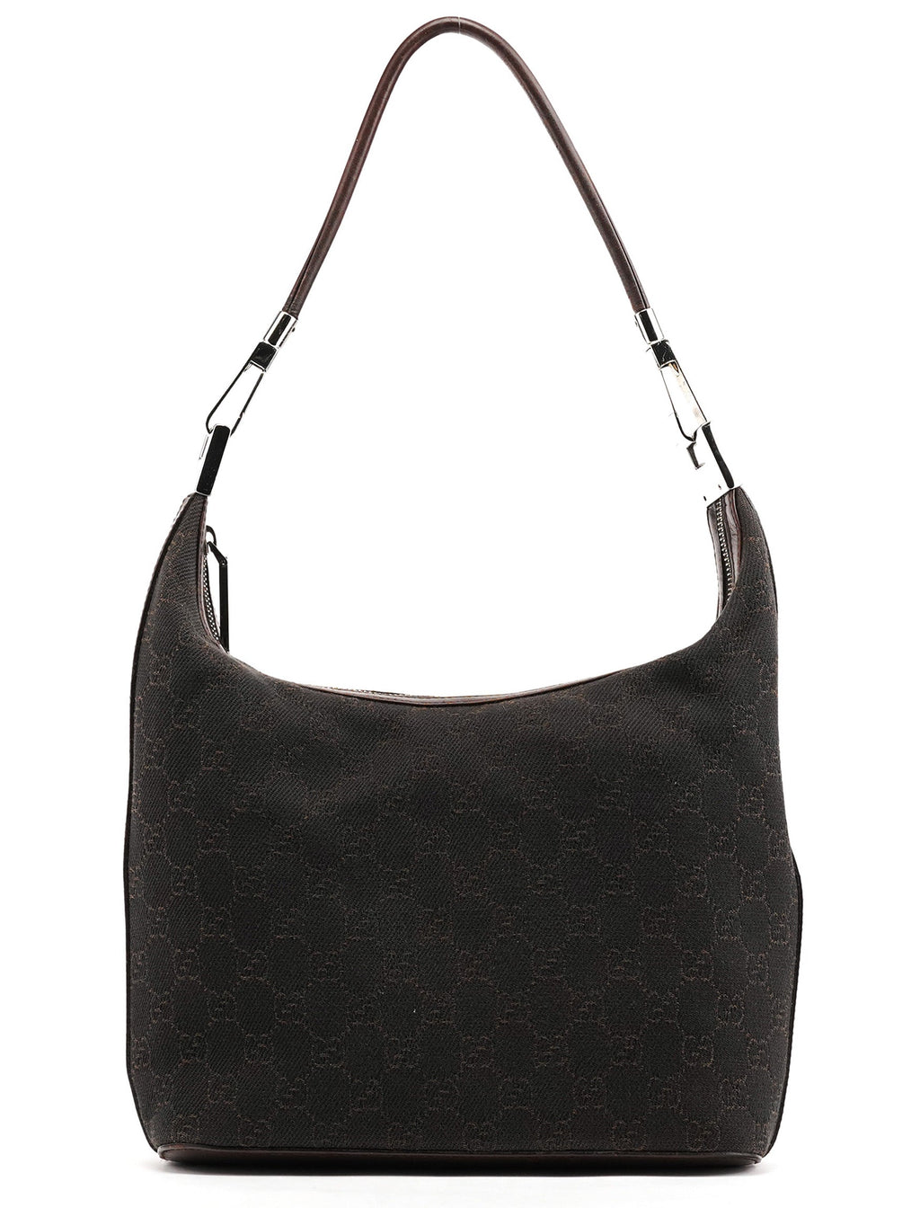 Brown GG Leather Shoulder Bag