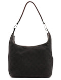 Brown GG Leather Shoulder Bag