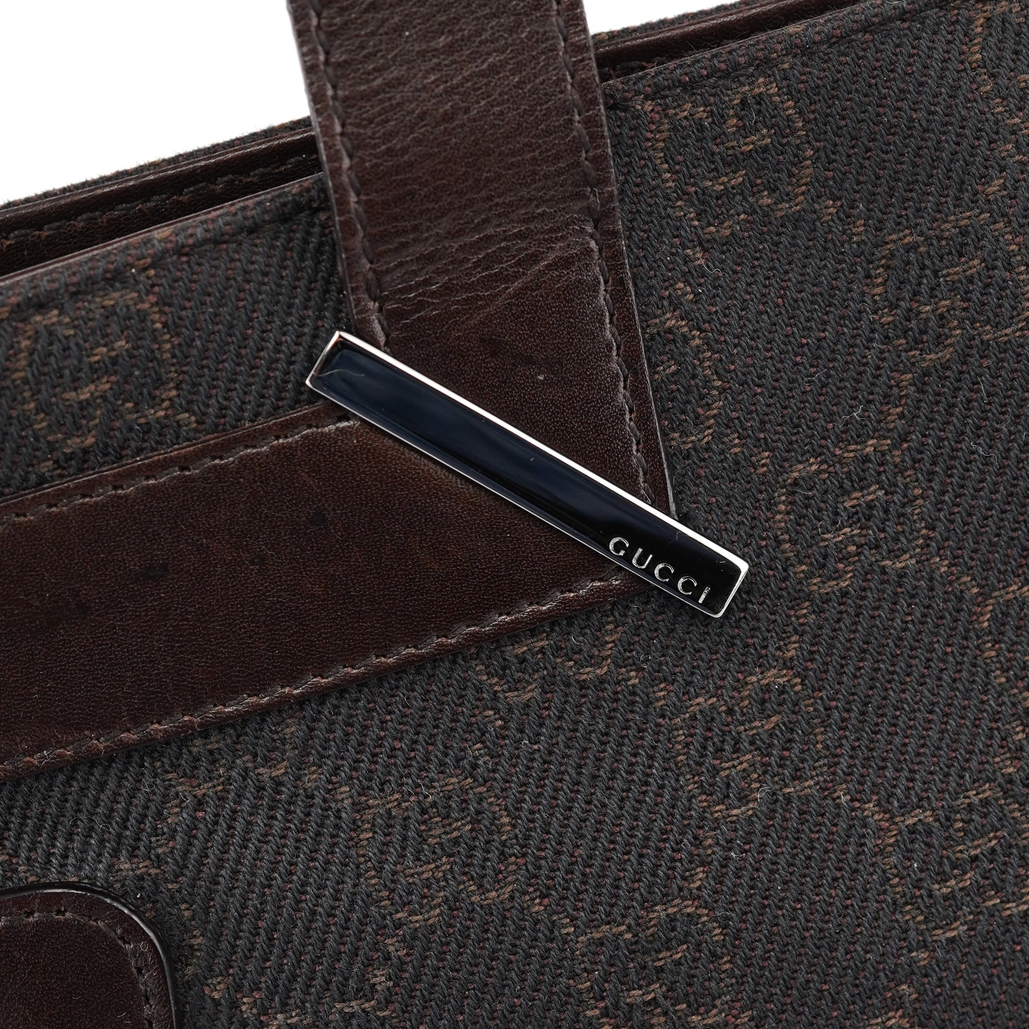 Brown GG Leather Tote Bag
