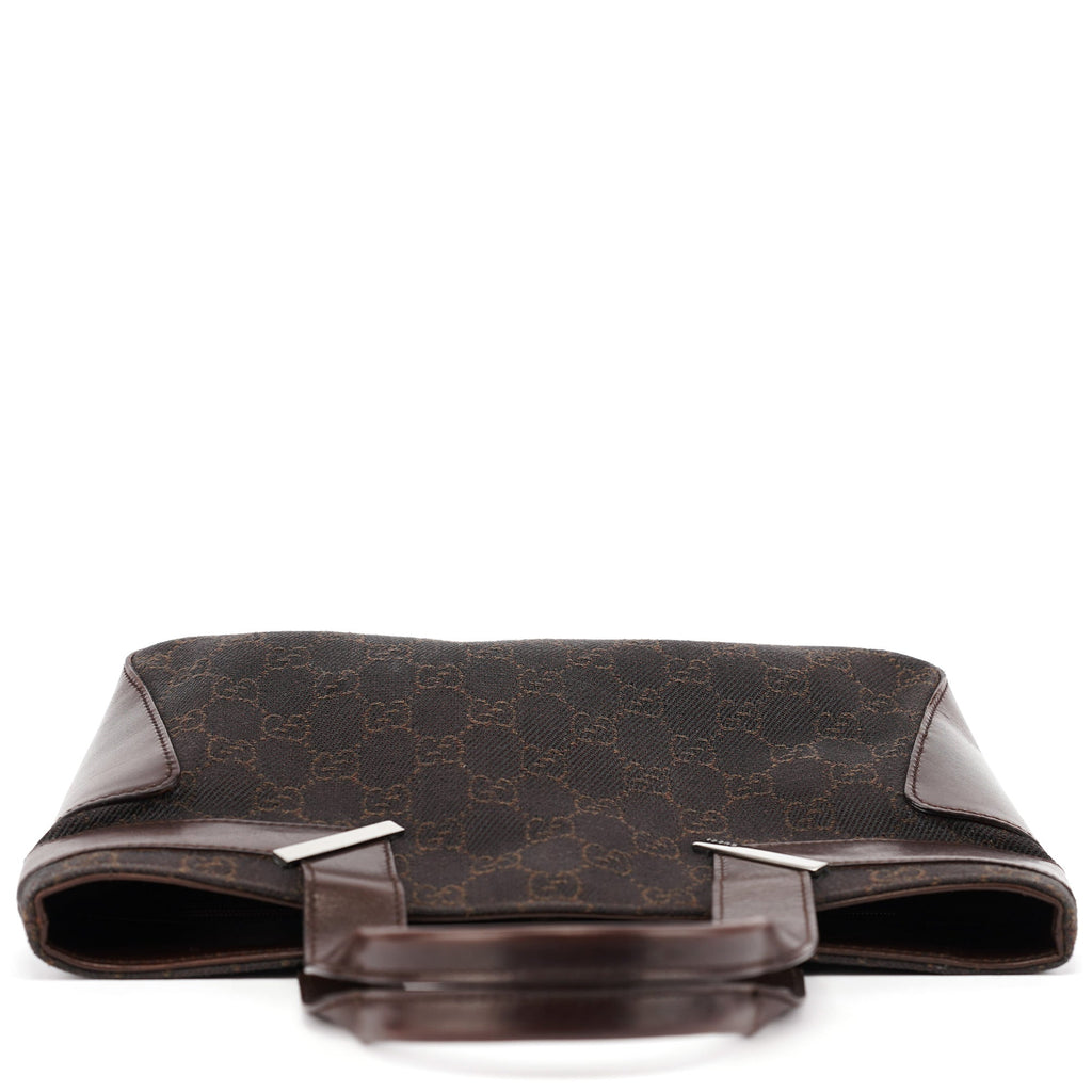 Brown GG Leather Tote Bag