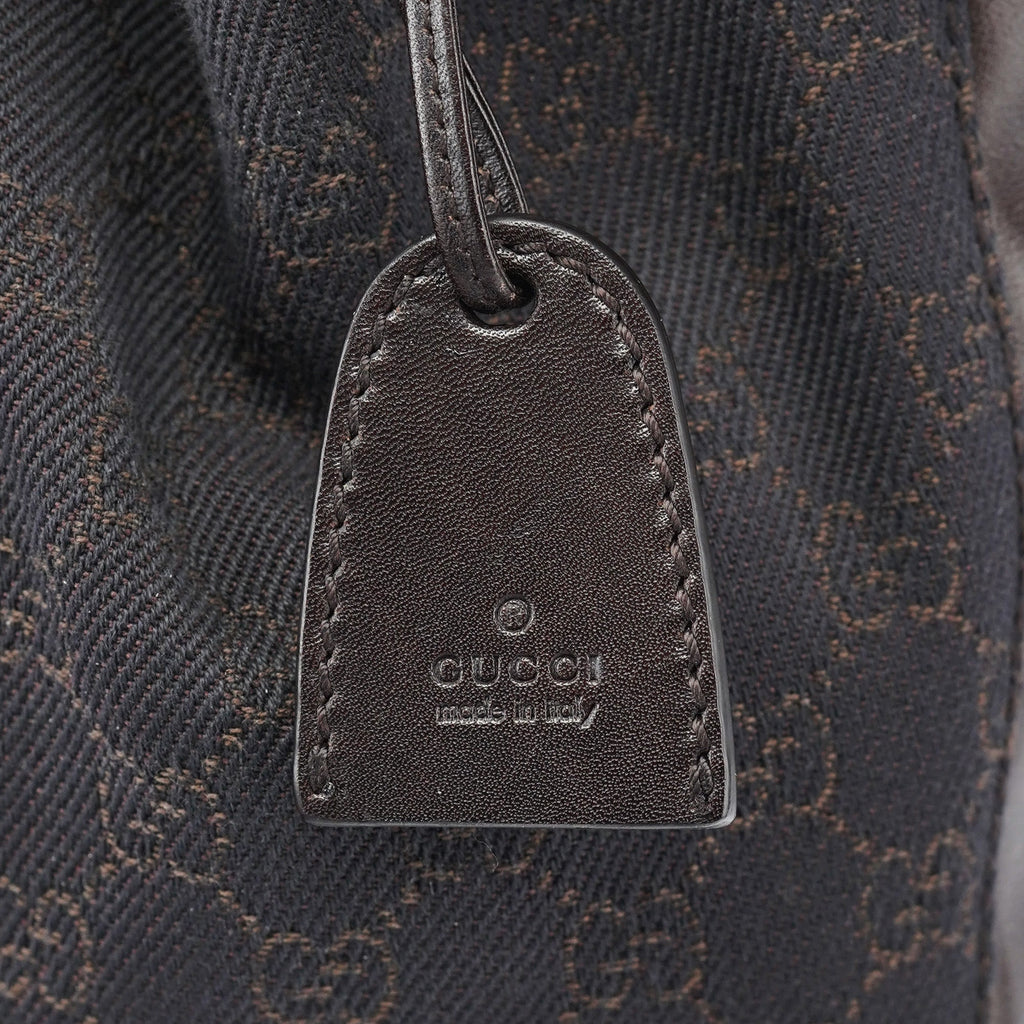 Brown GG Leather Tote Bag