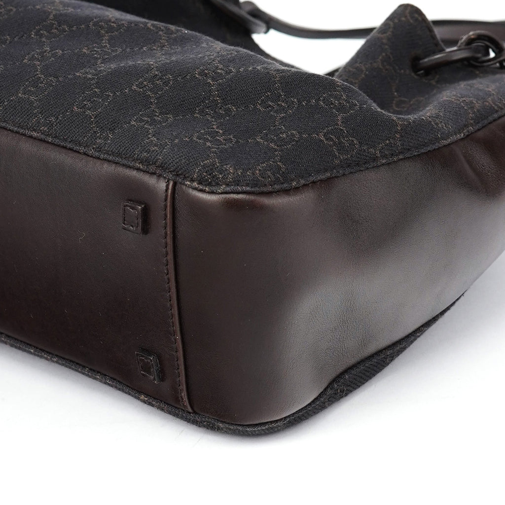 Brown GG Leather Tote Bag