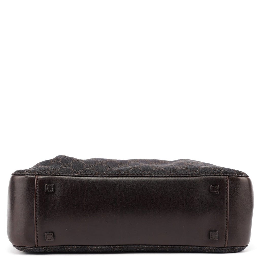 Brown GG Leather Tote Bag