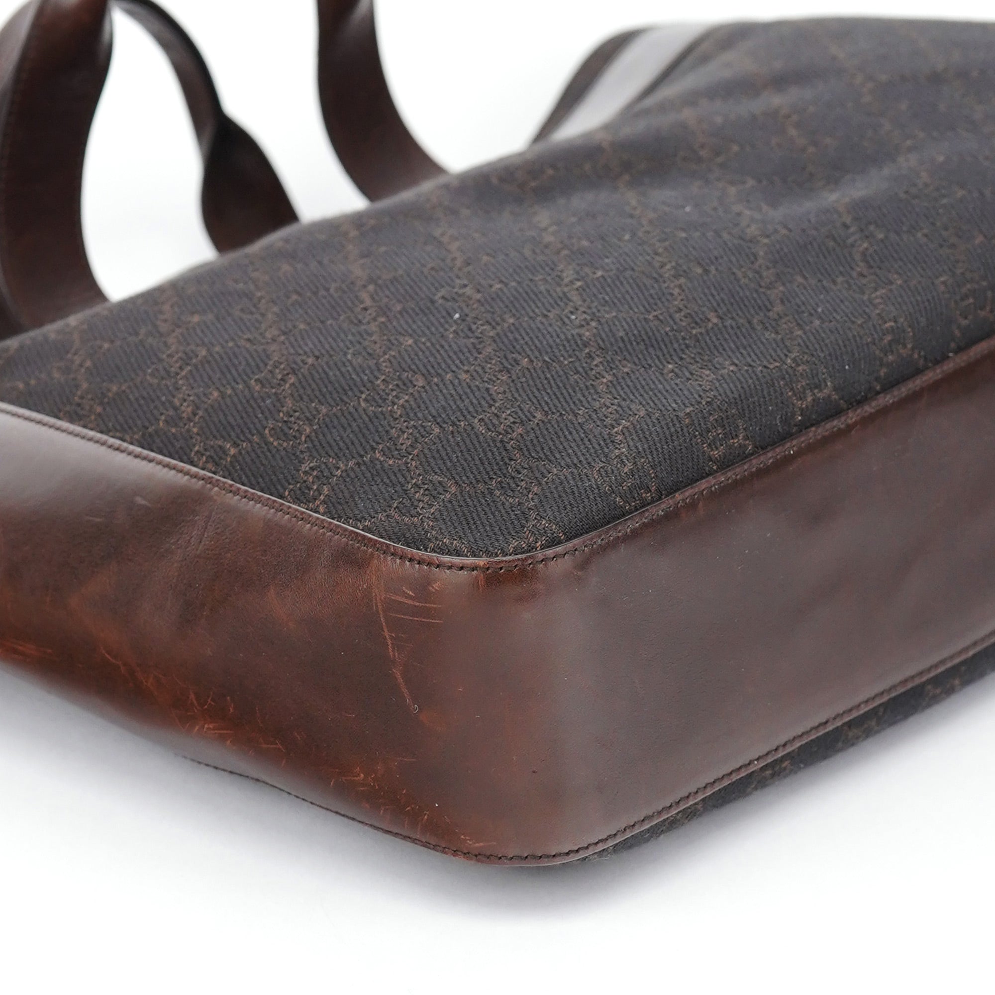 Brown GG Leather Tote Bag
