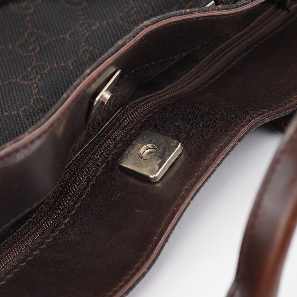 Brown GG Leather Tote Bag