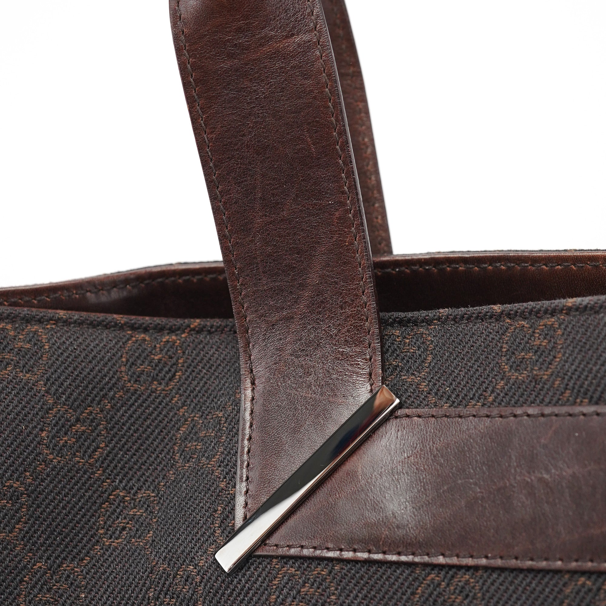 Brown GG Leather Tote Bag