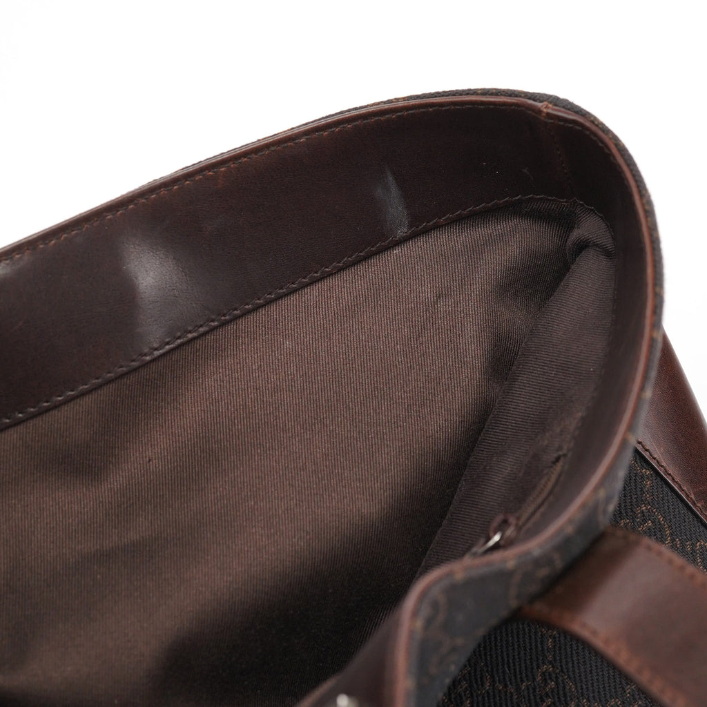 Brown GG Leather Tote Bag