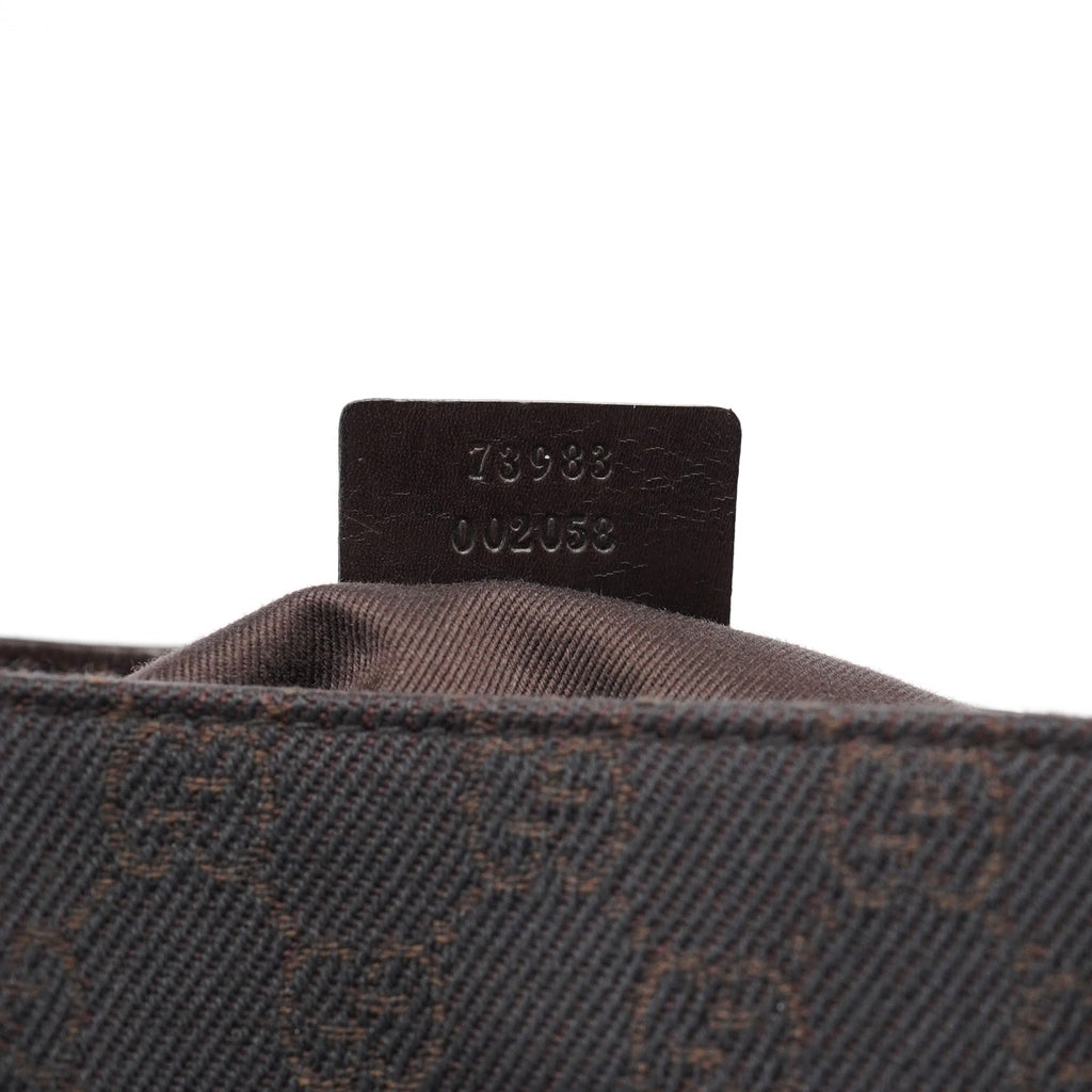 Brown GG Leather Tote Bag