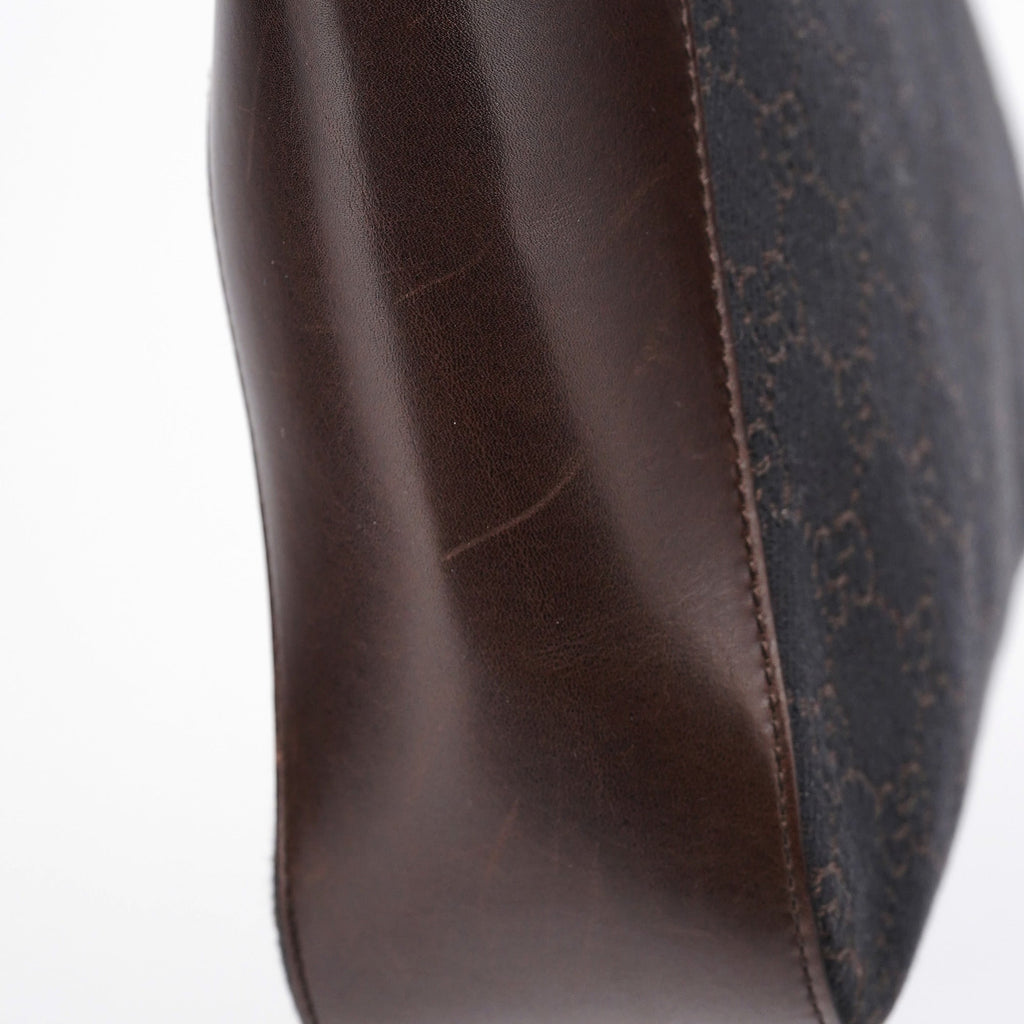 Brown GG Leather Tote Bag