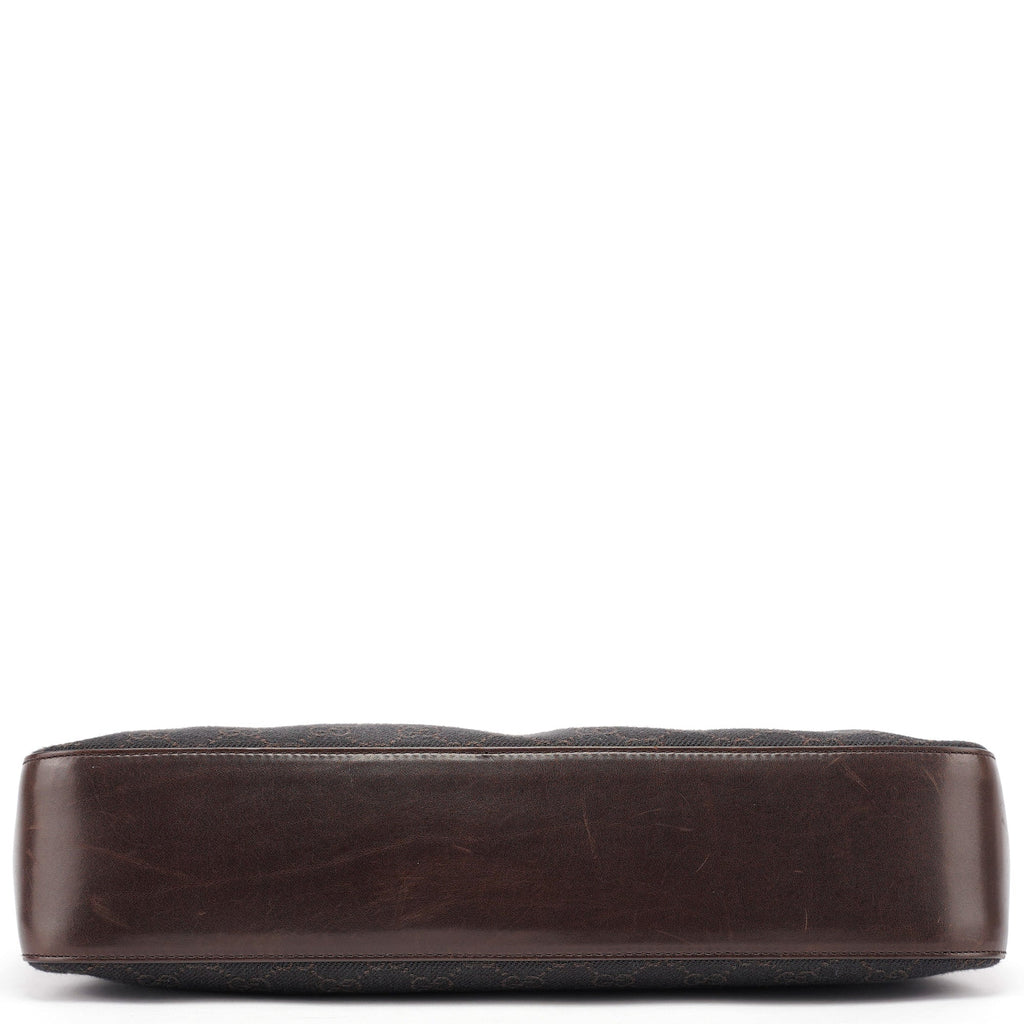 Brown GG Leather Tote Bag