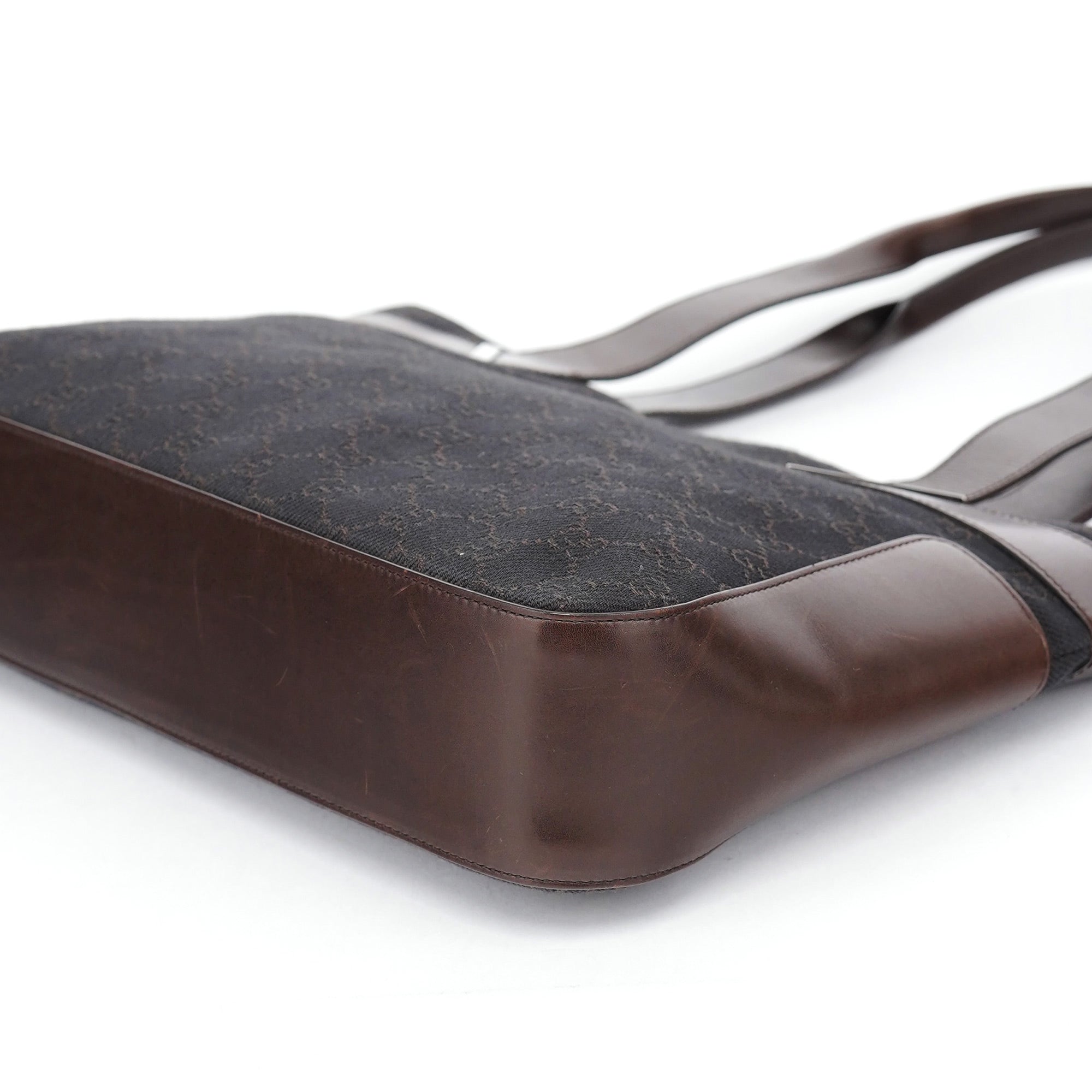 Brown GG Leather Tote Bag