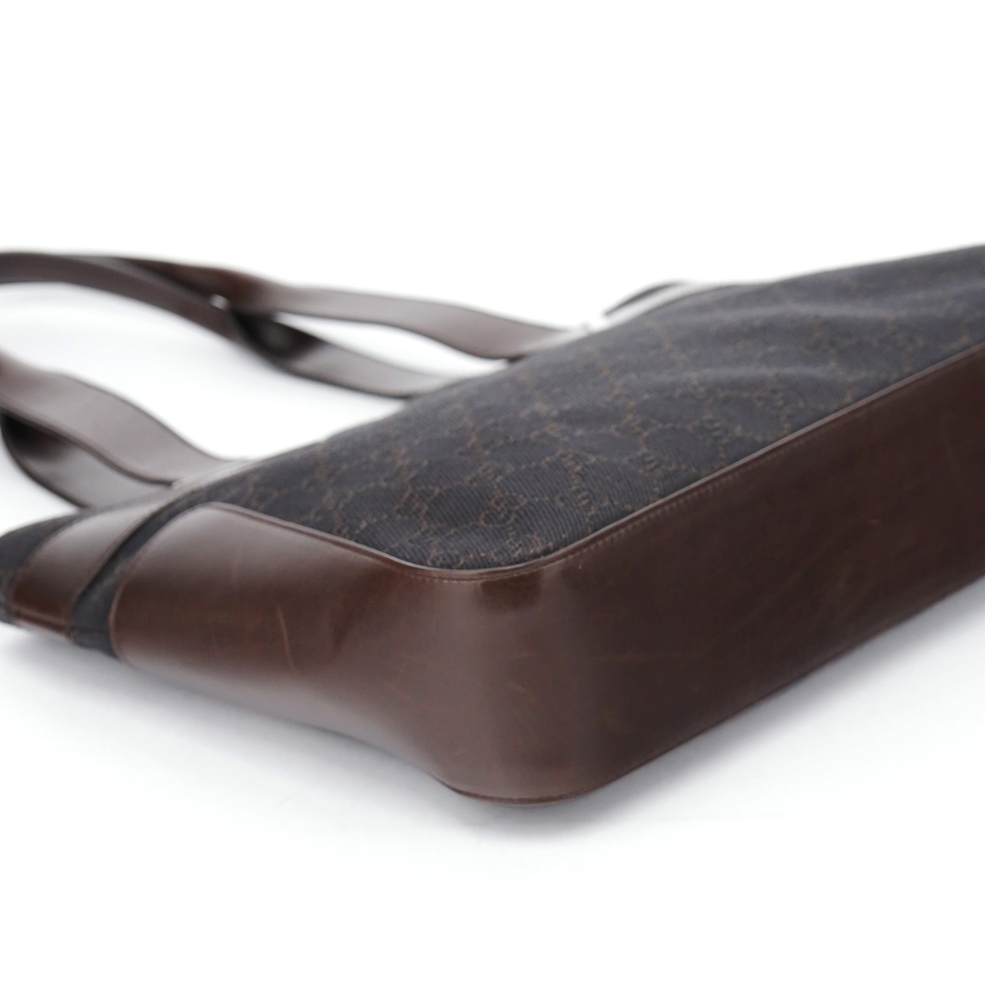 Brown GG Leather Tote Bag