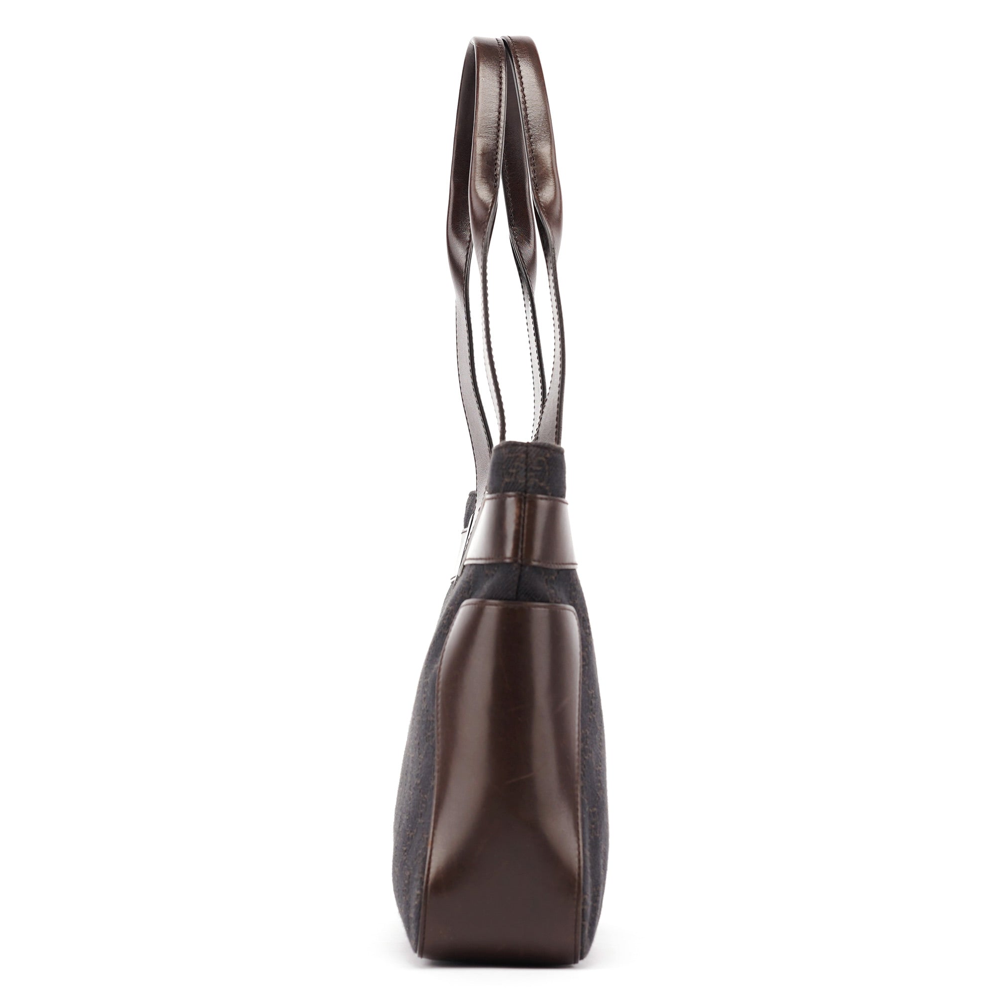 Brown GG Leather Tote Bag