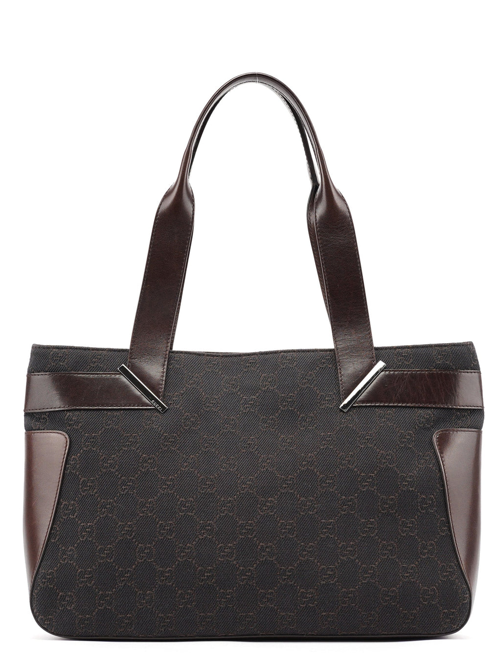 Brown GG Leather Tote Bag