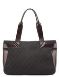 Brown GG Leather Tote Bag