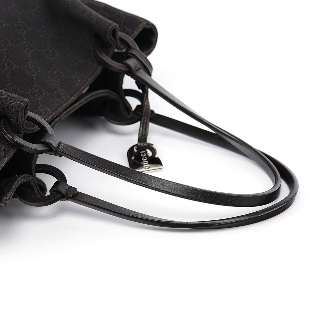 Brown GG Leather Tote Bag