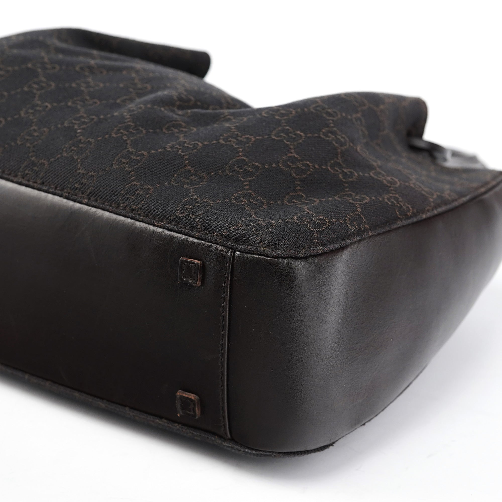 Brown GG Leather Tote Bag