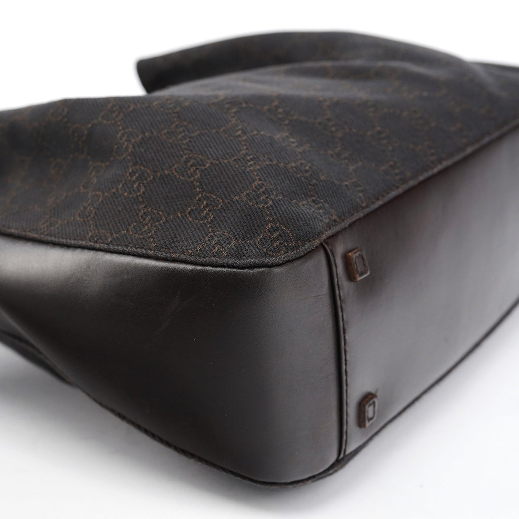 Brown GG Leather Tote Bag