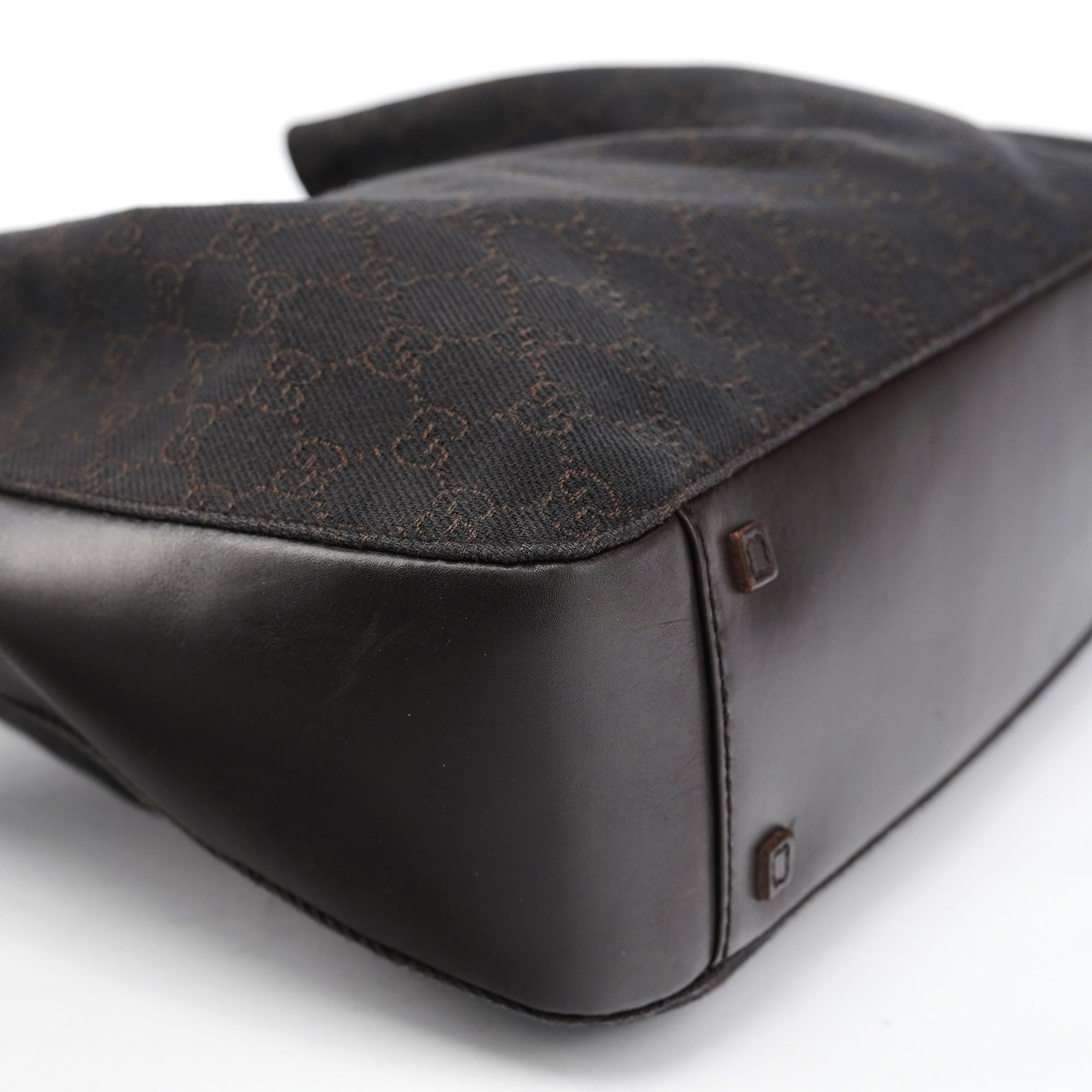 Brown GG Leather Tote Bag