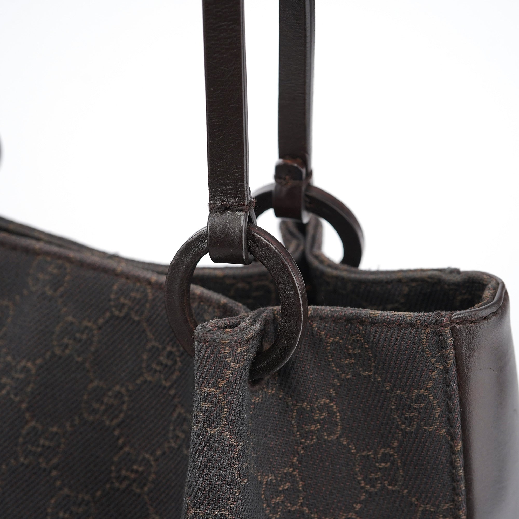 Brown GG Leather Tote Bag