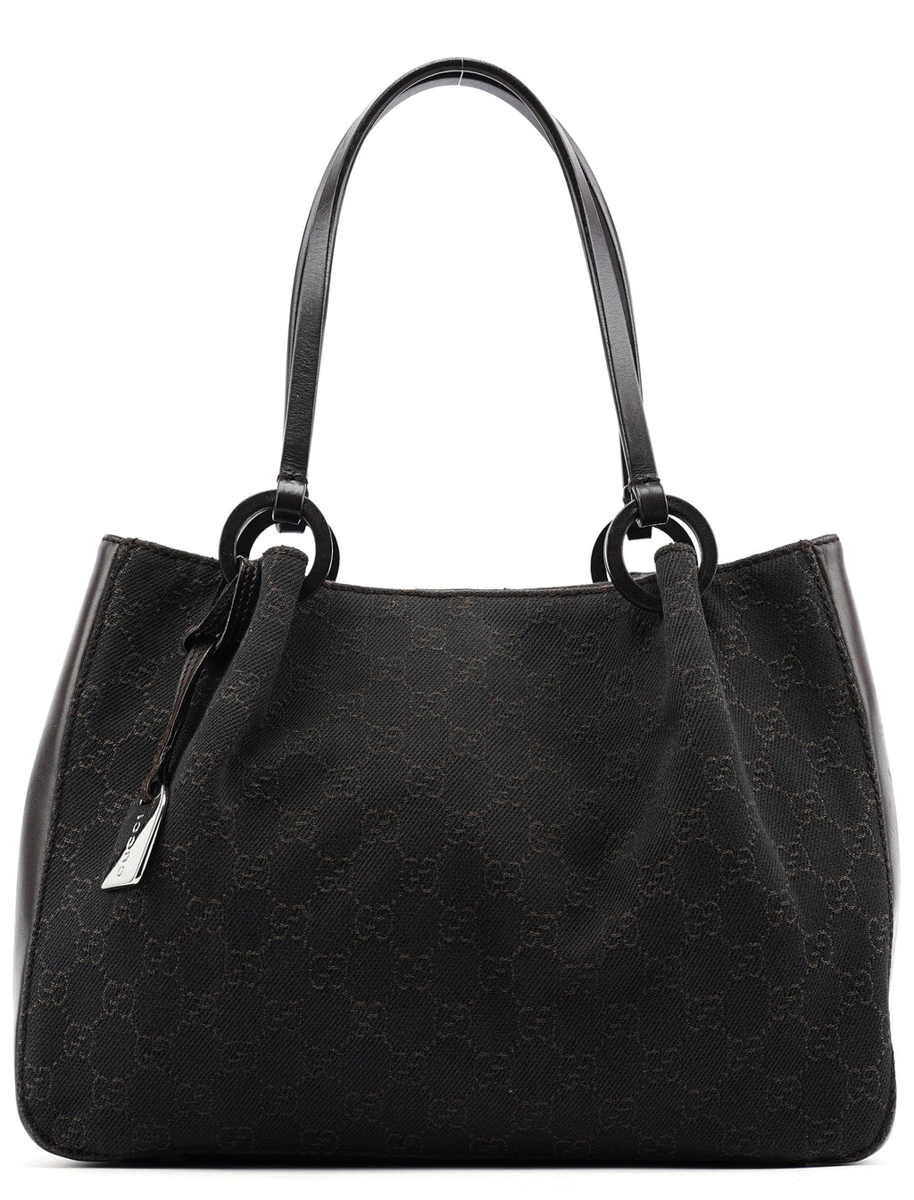 Brown GG Leather Tote Bag