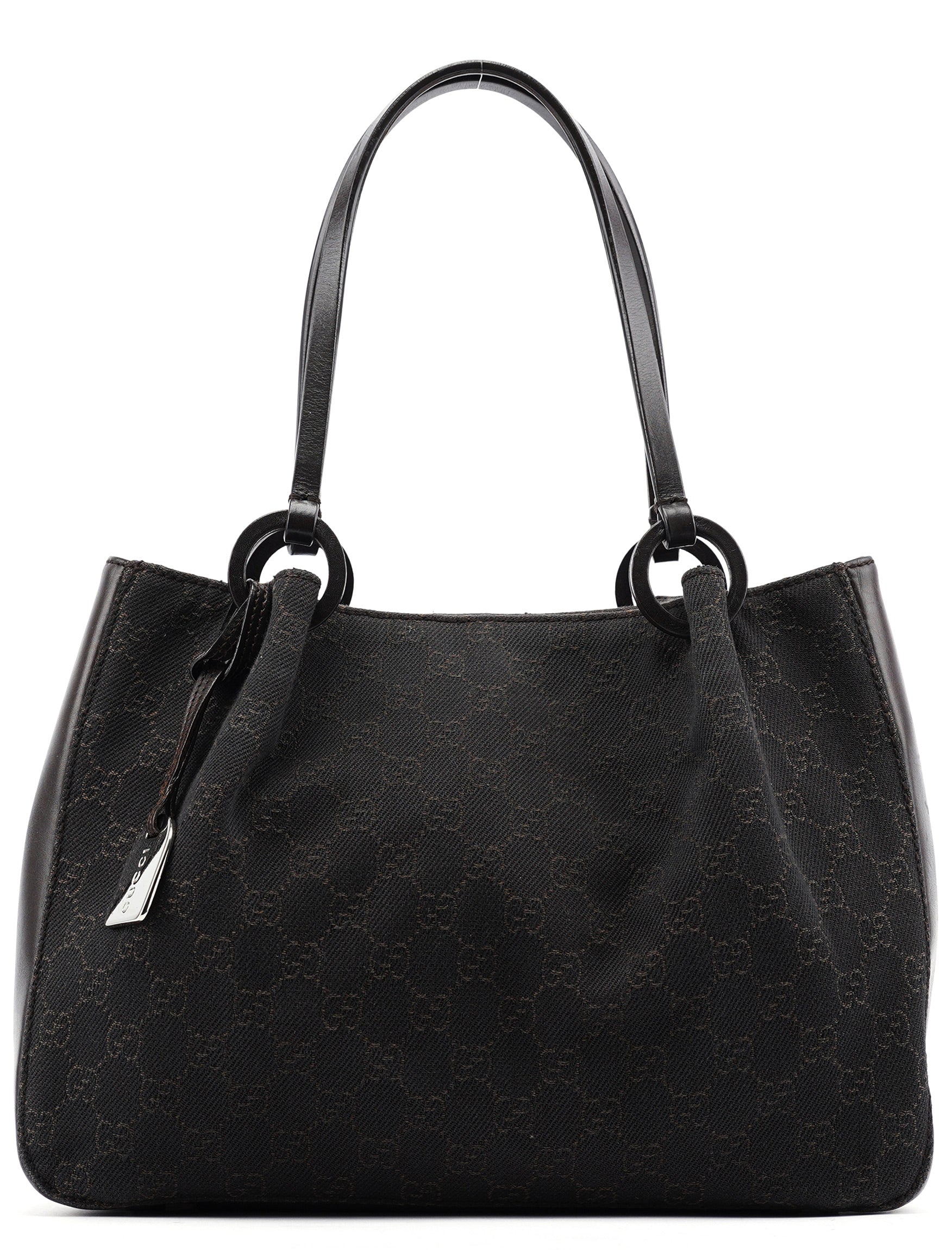 Brown GG Leather Tote Bag