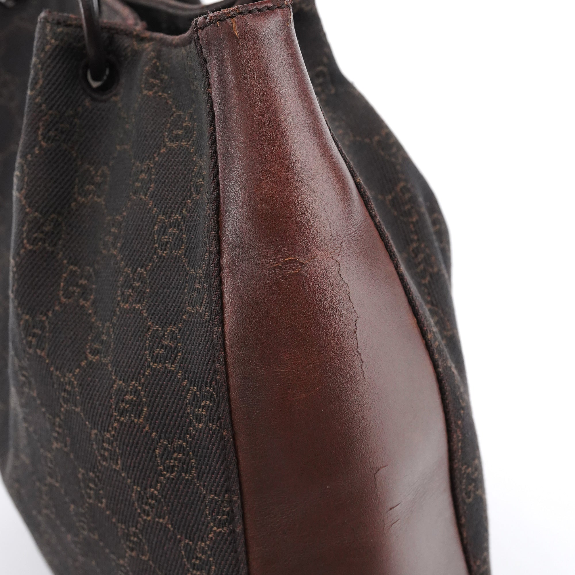 Brown GG Leather Tote Bag