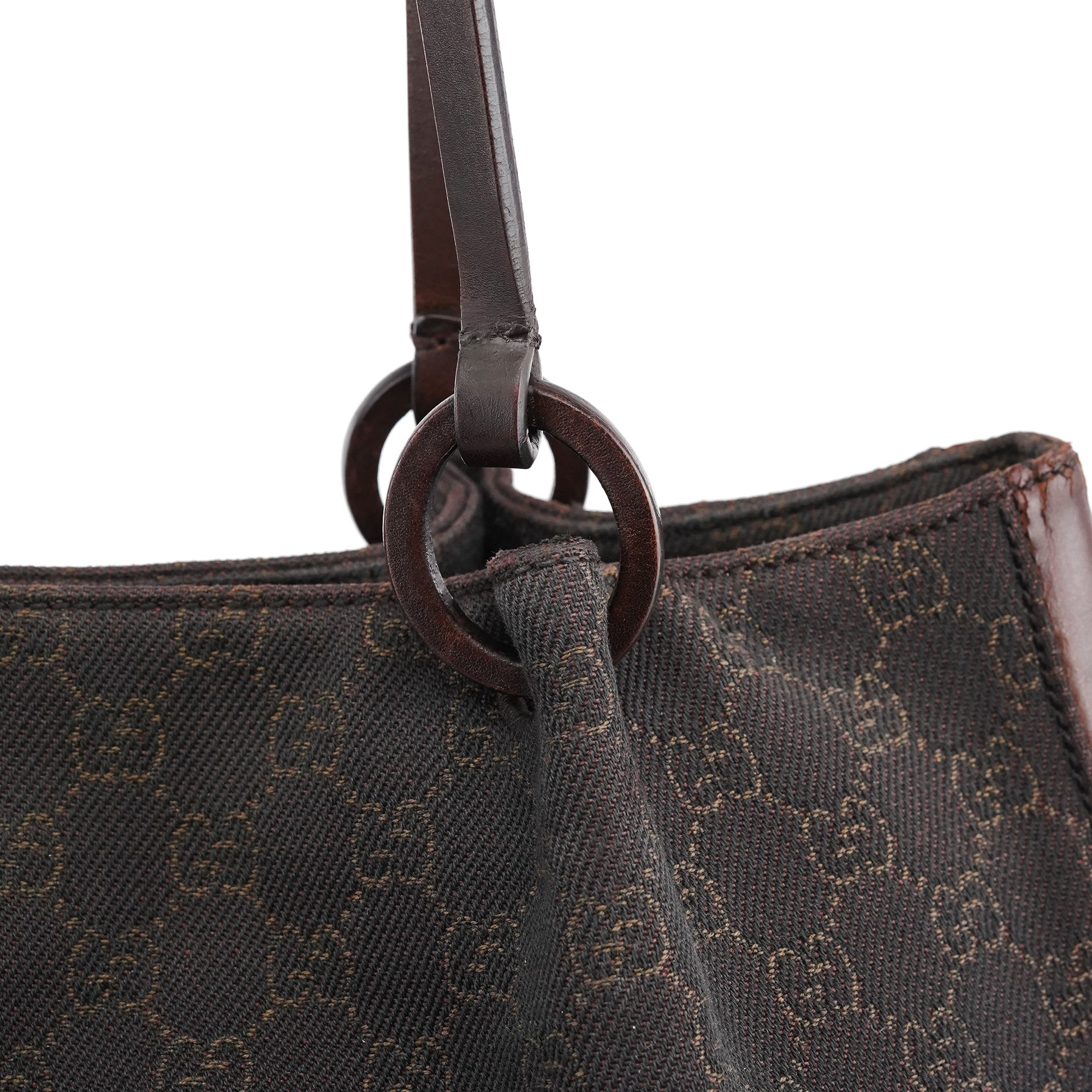 Brown GG Leather Tote Bag