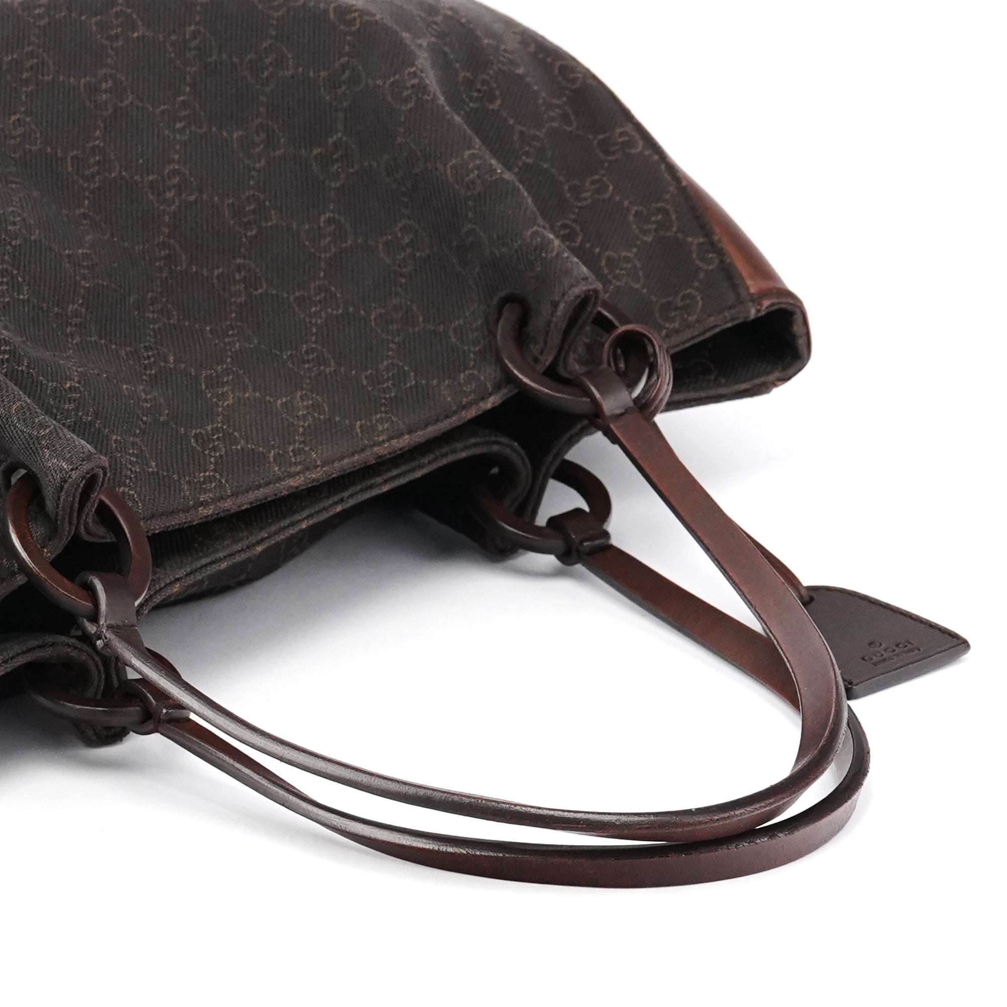 Brown GG Leather Tote Bag